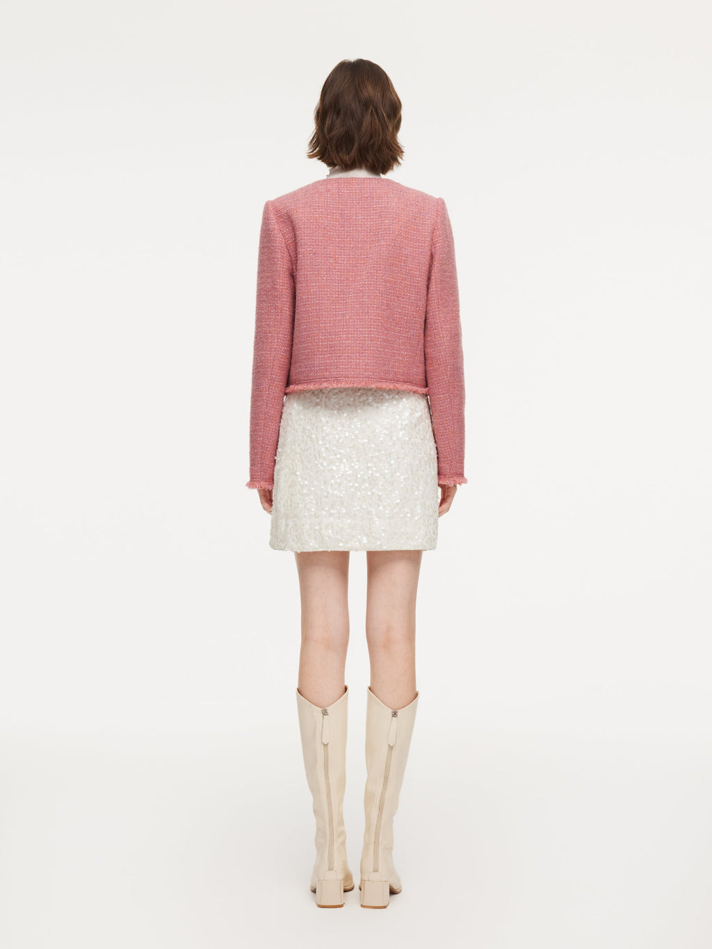 Tweed Round Neck Jacket