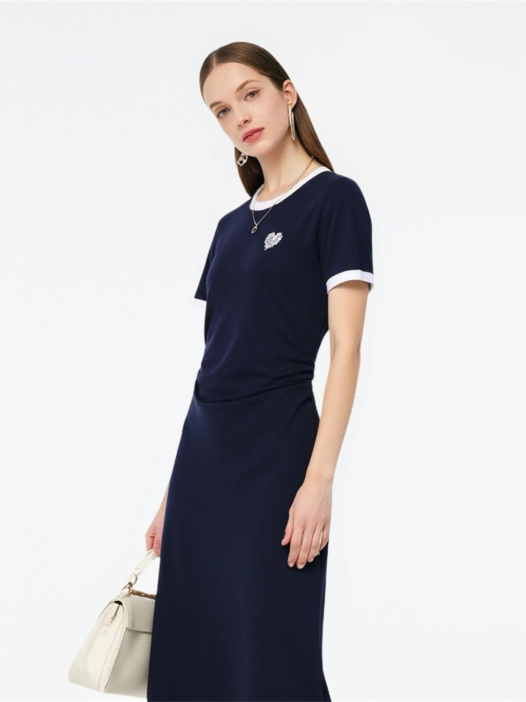Cotton-Blend Knit Midi