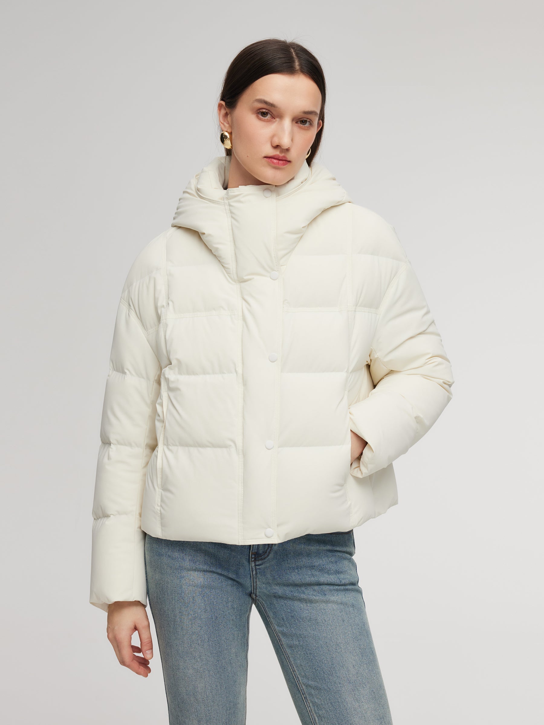 Windproof Hooded Down Jacket