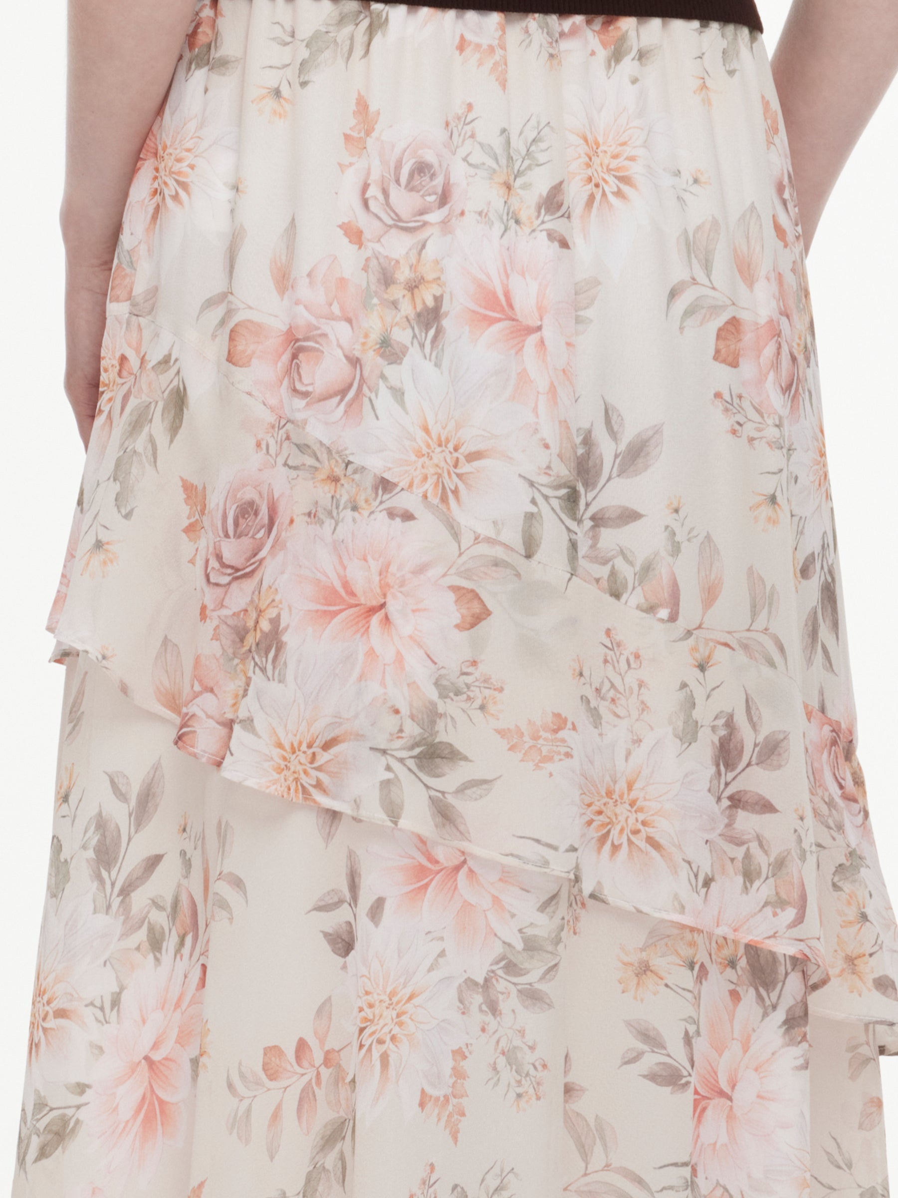 Vintage Watercolor Rose Skirt