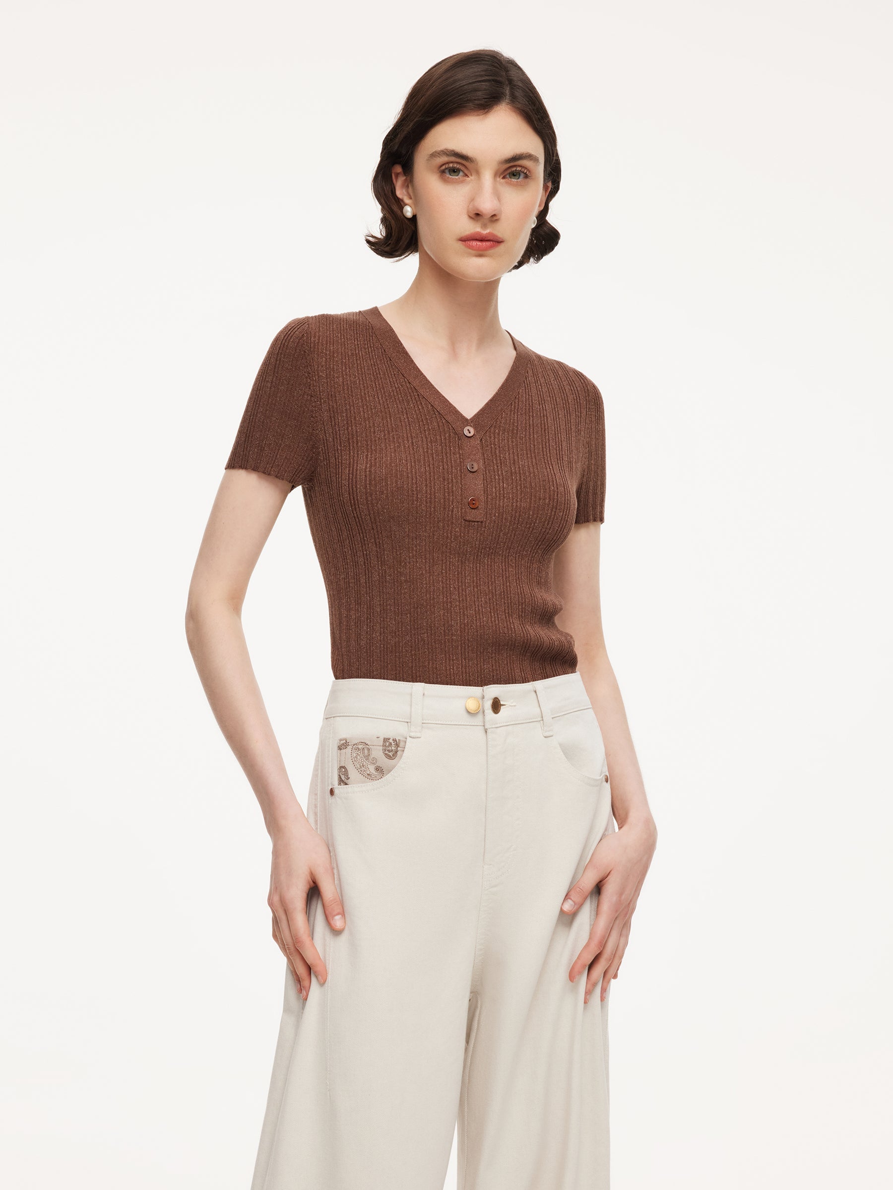 Tencel-Acetate-Linen Glitter Knit