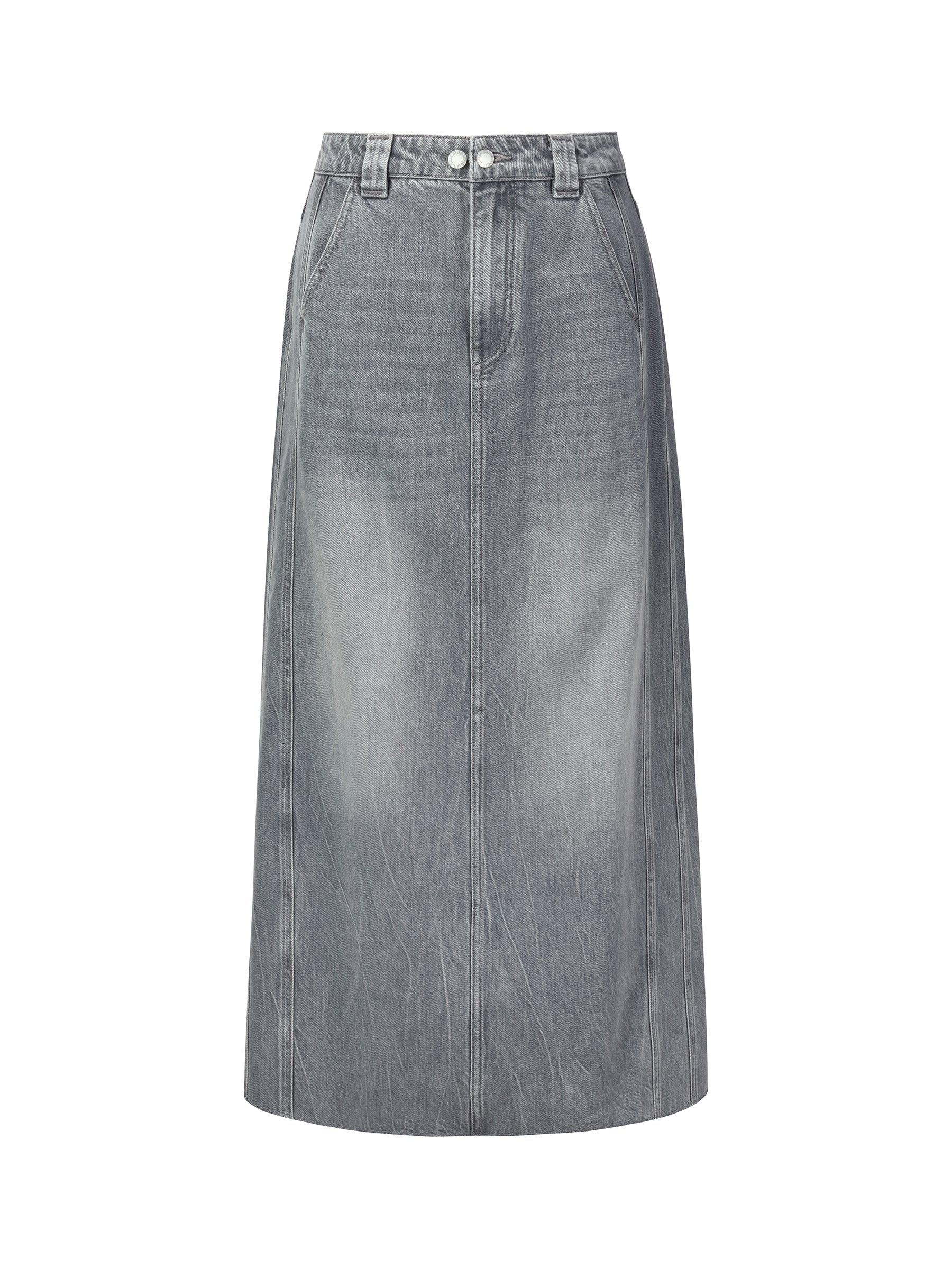 Breathable Straight Denim Skirt