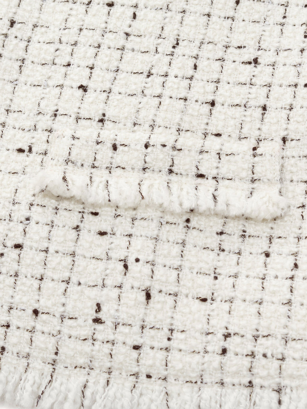 Wool Blend Frayed Hem Jacket