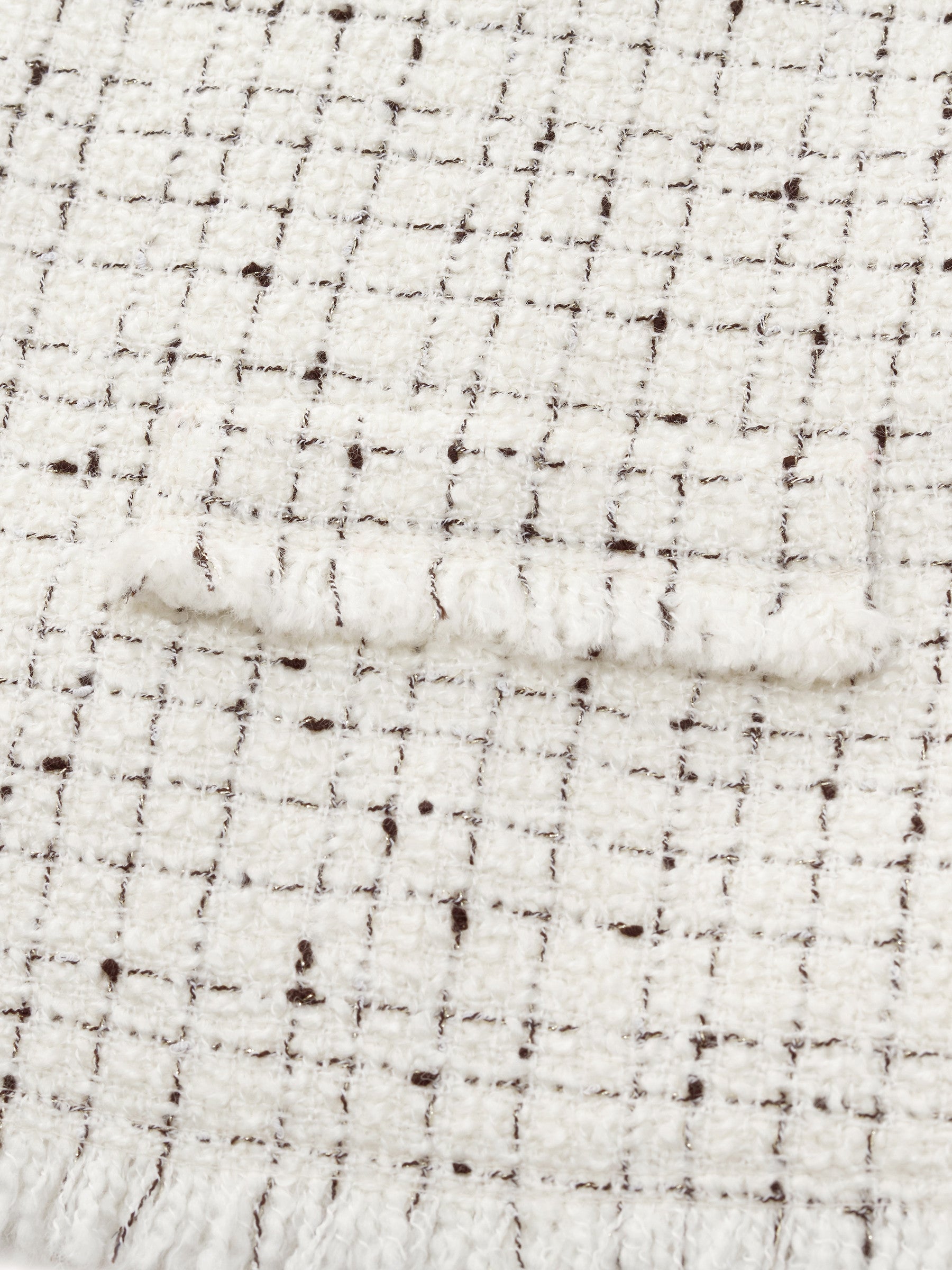 Wool Blend Frayed Hem Jacket