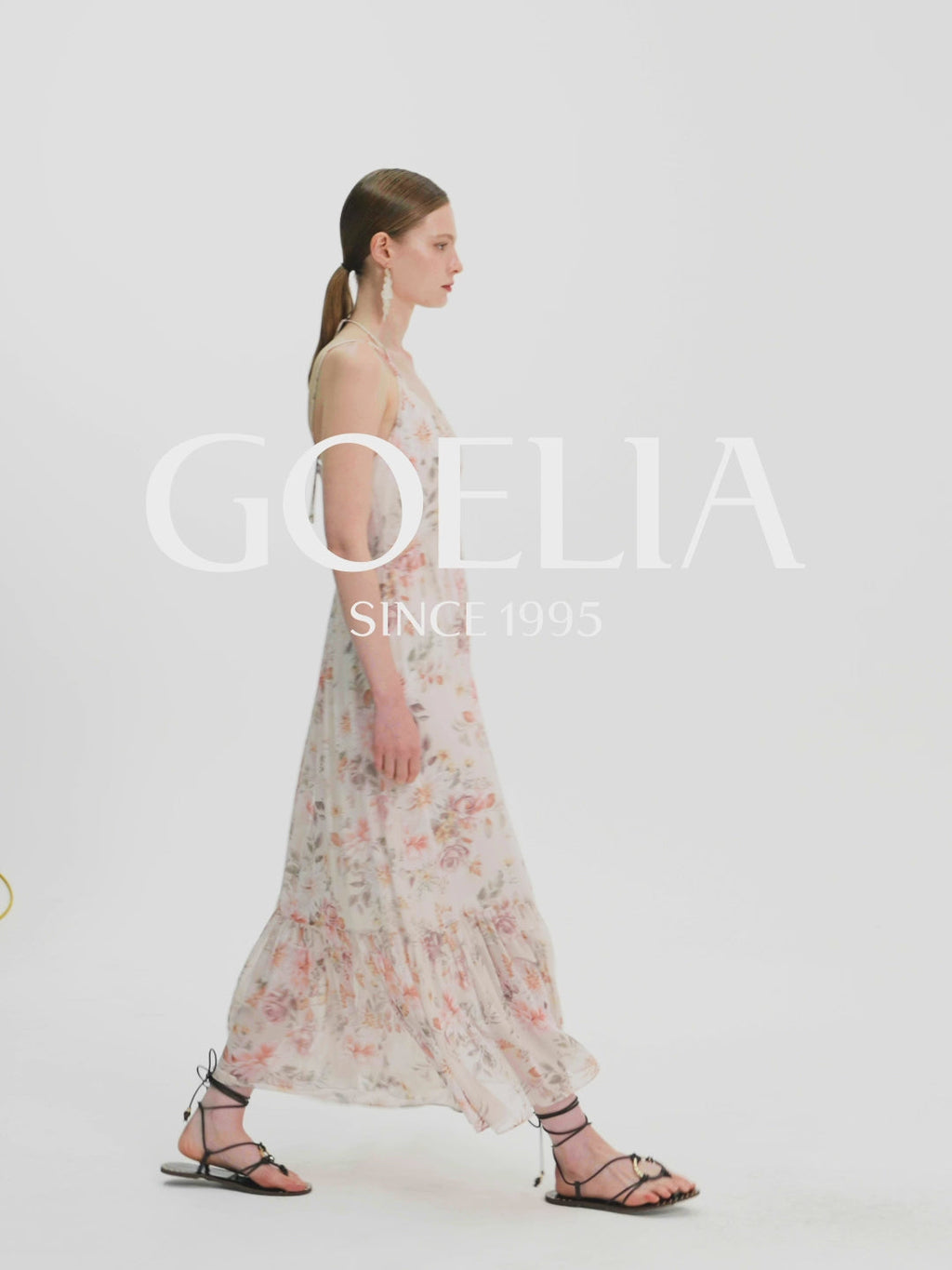 Mulberry Silk Watercolor Print Dress