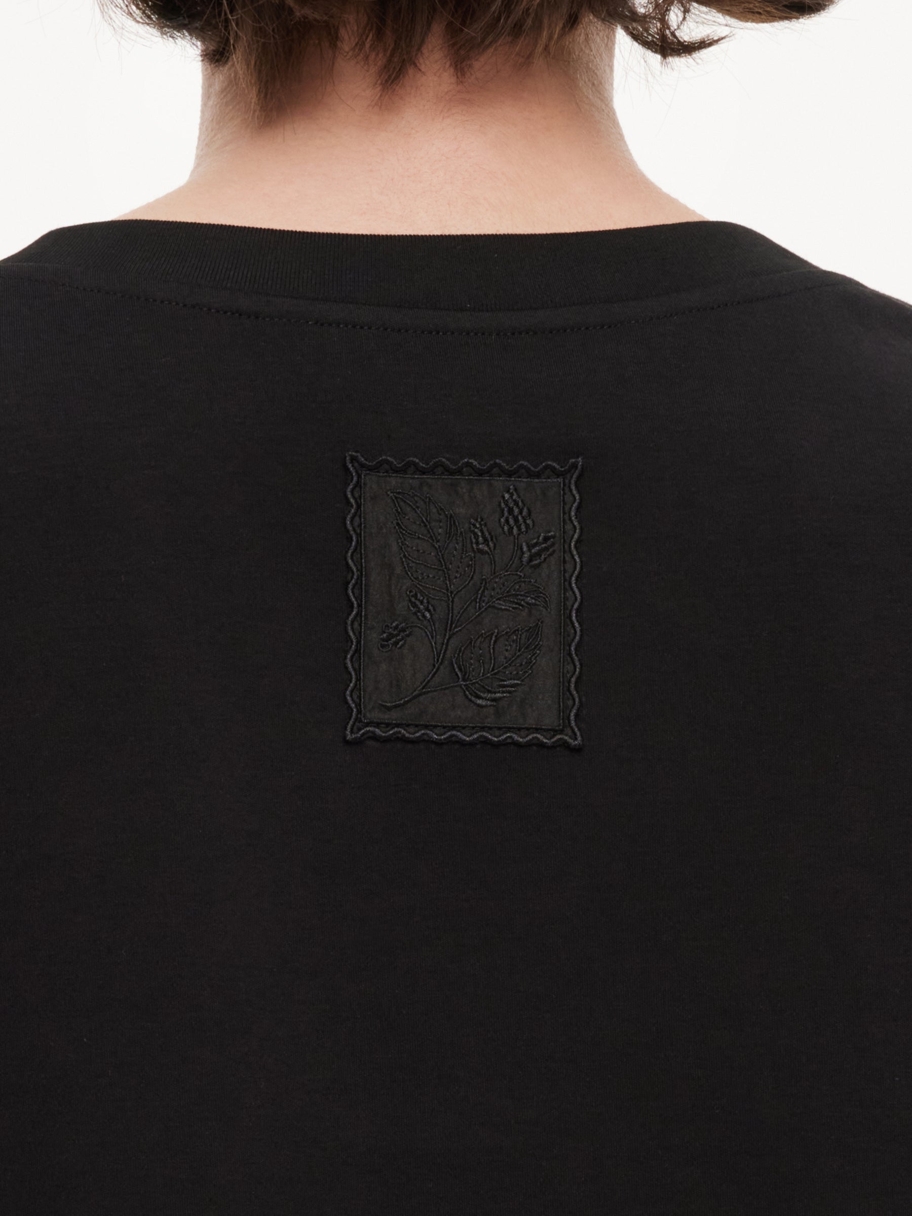 Silk Embroidered H-Line Tee