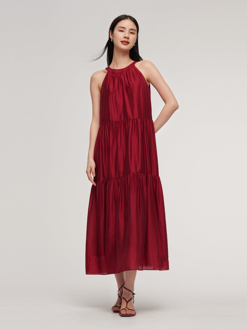 Tencel Halter Romantic Dress