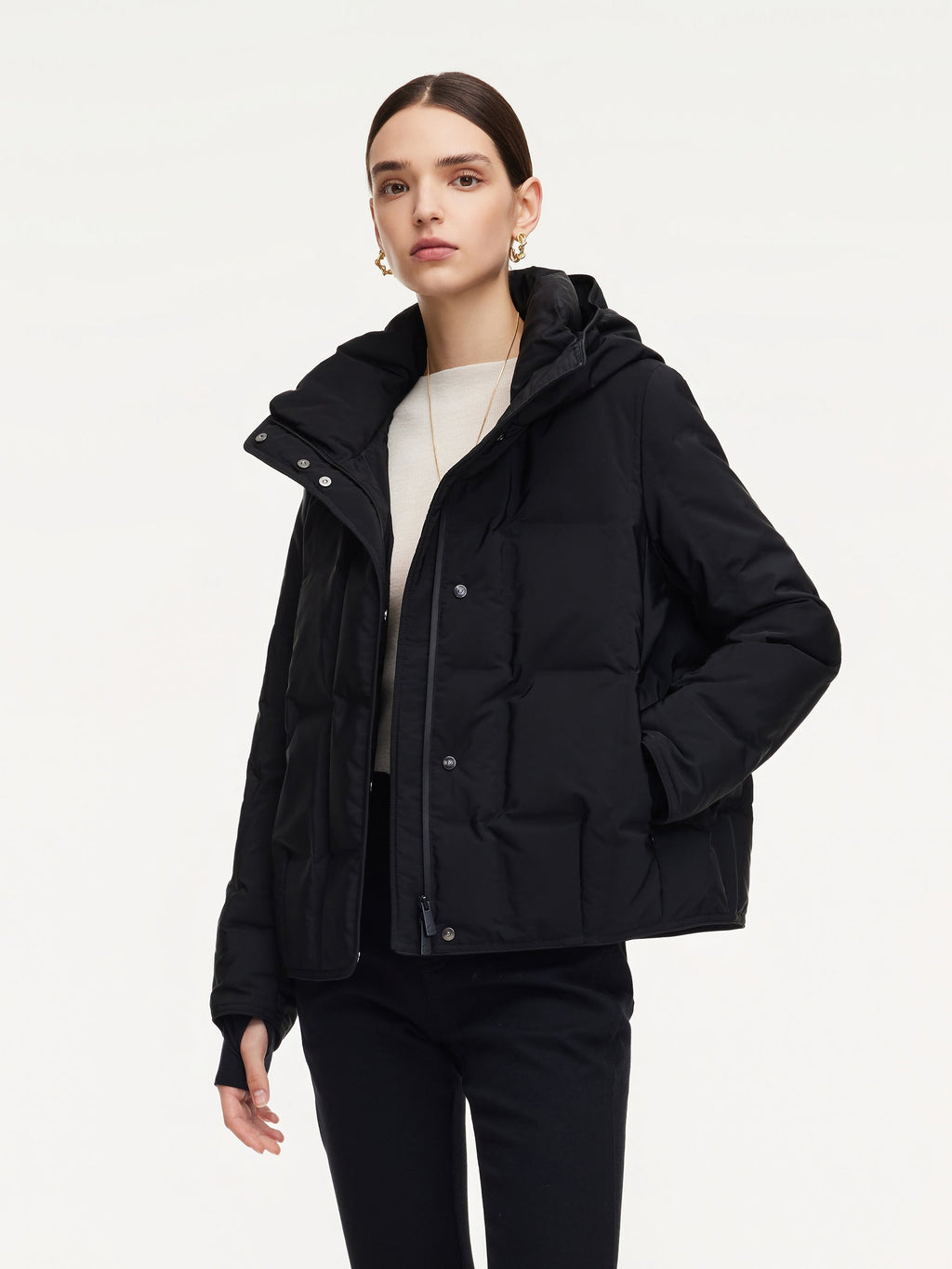 Double-Layer Hooded Collar
