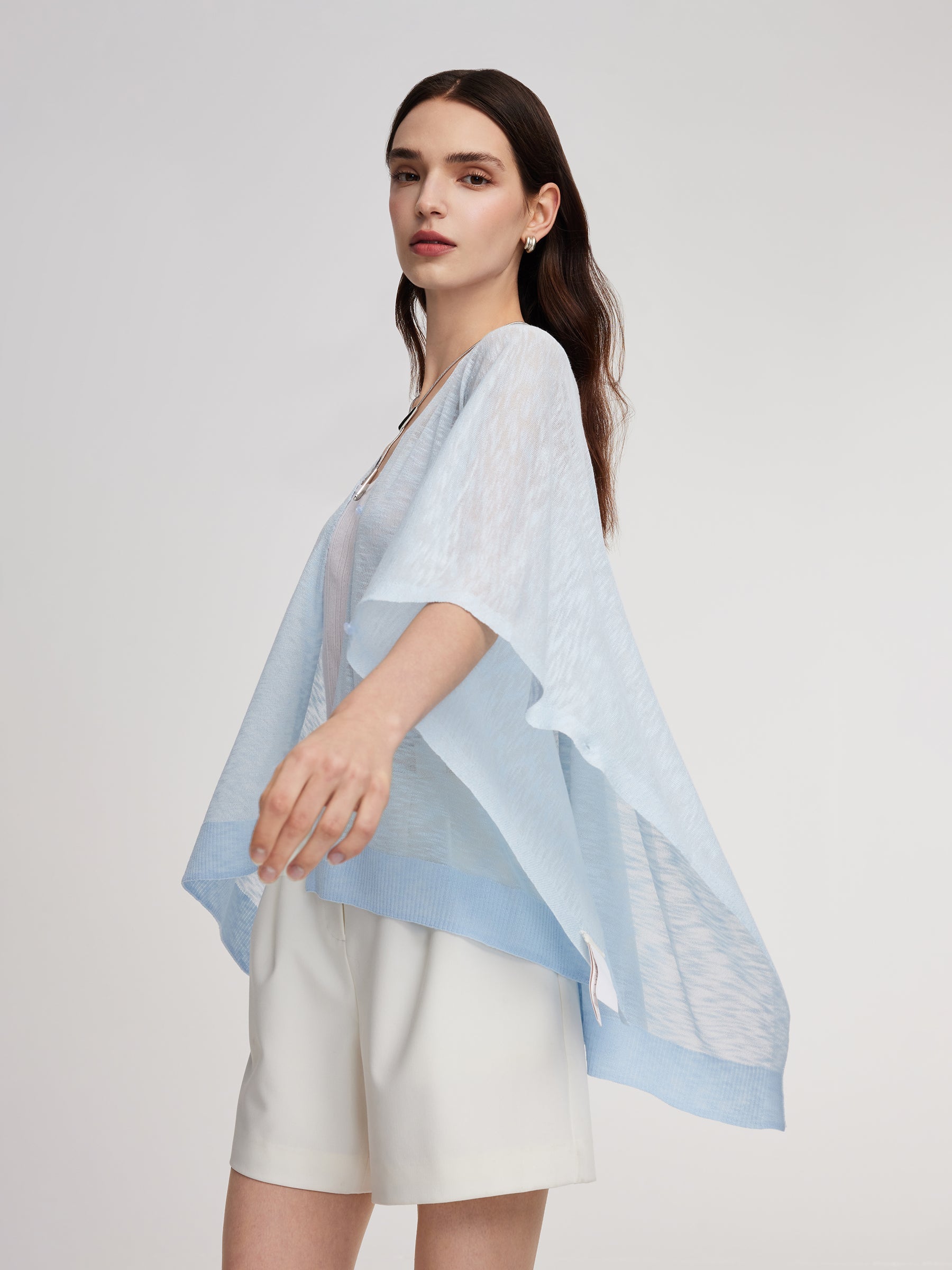 Seamless Viscose Poncho
