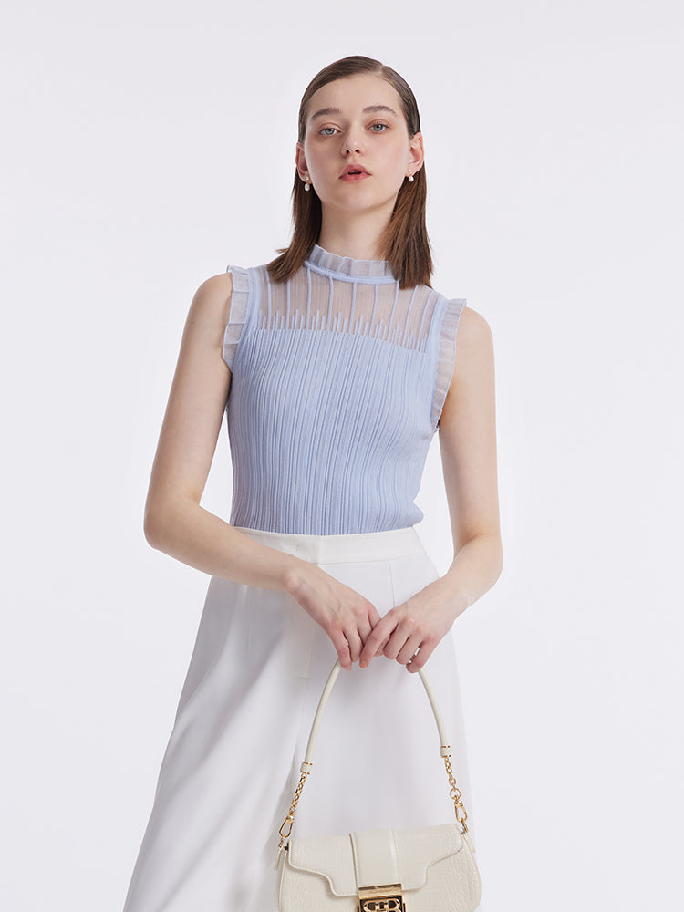 Tencel-Wool Lace Tank Top