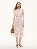 Back-Tie Ruffle Sleeve Dress