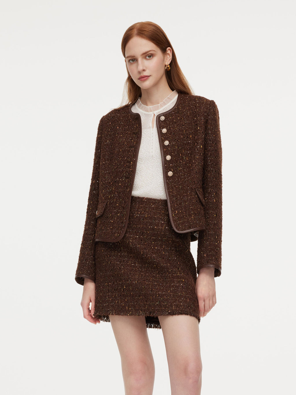 Wool Blend Sequin Jacket