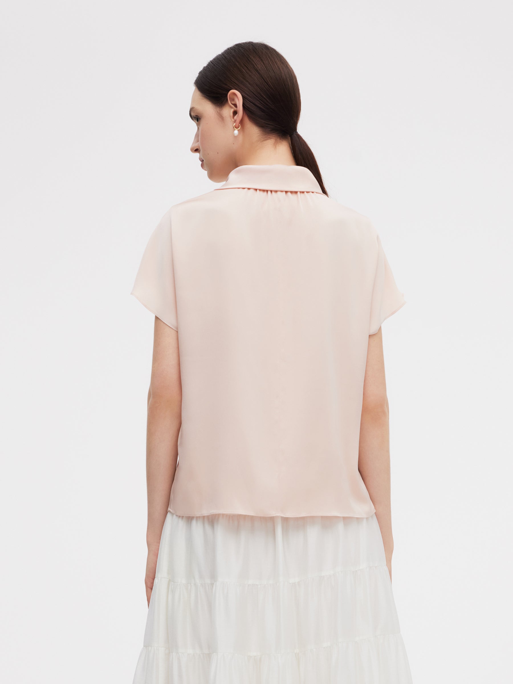 French Bow Tie Neck Shirt