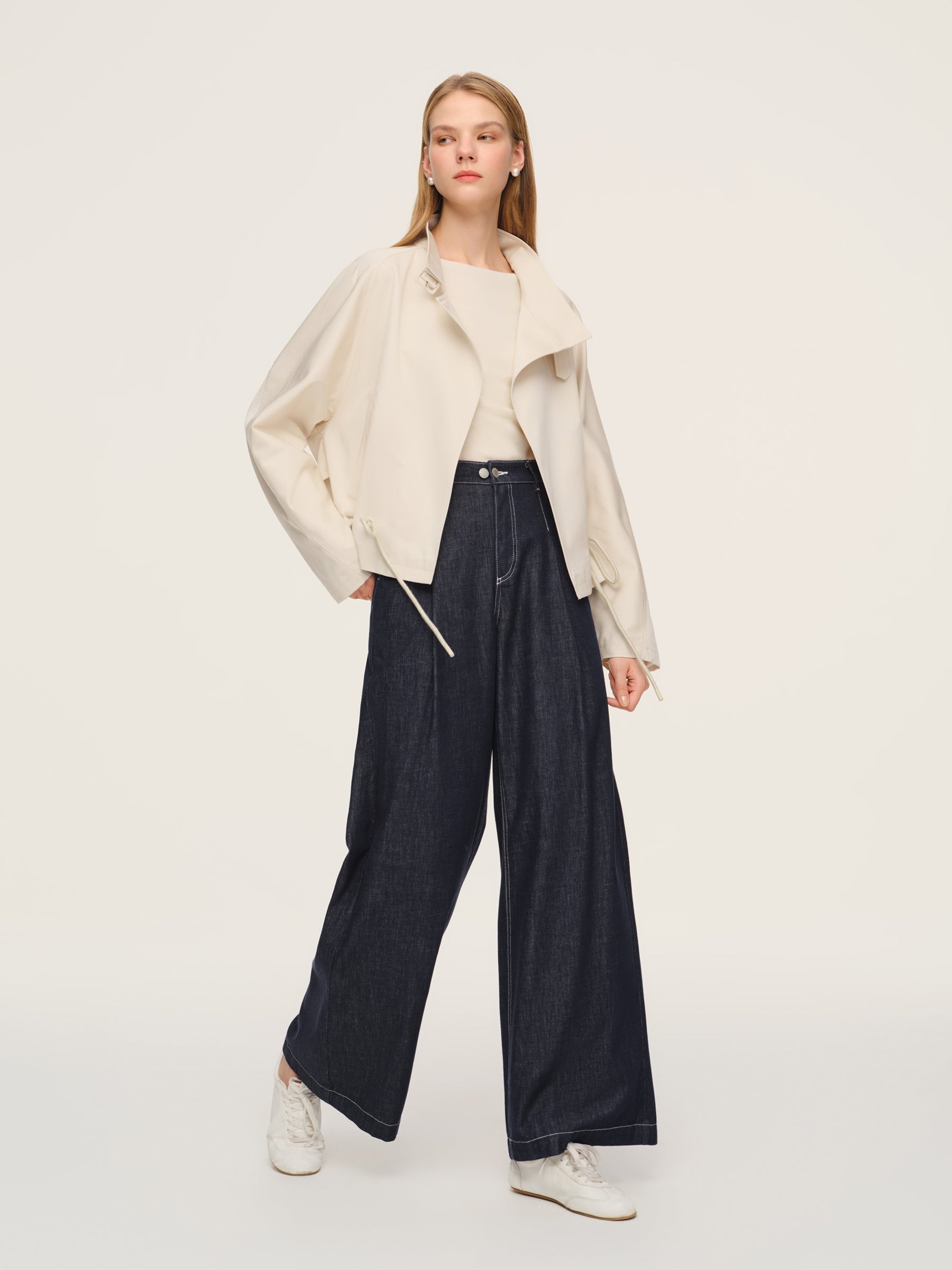 Tencel-Cotton Short Trench