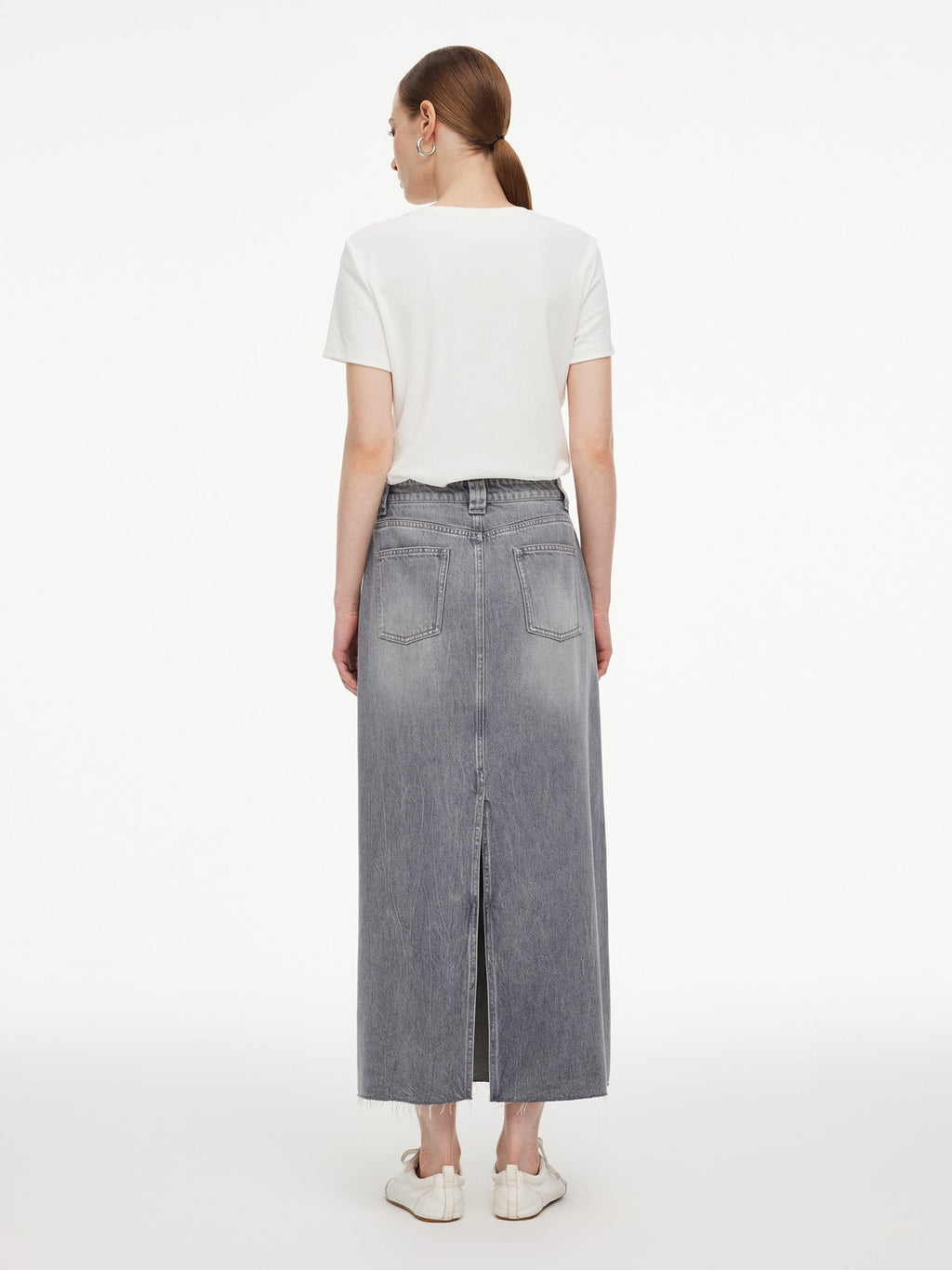 Breathable Straight Denim Skirt