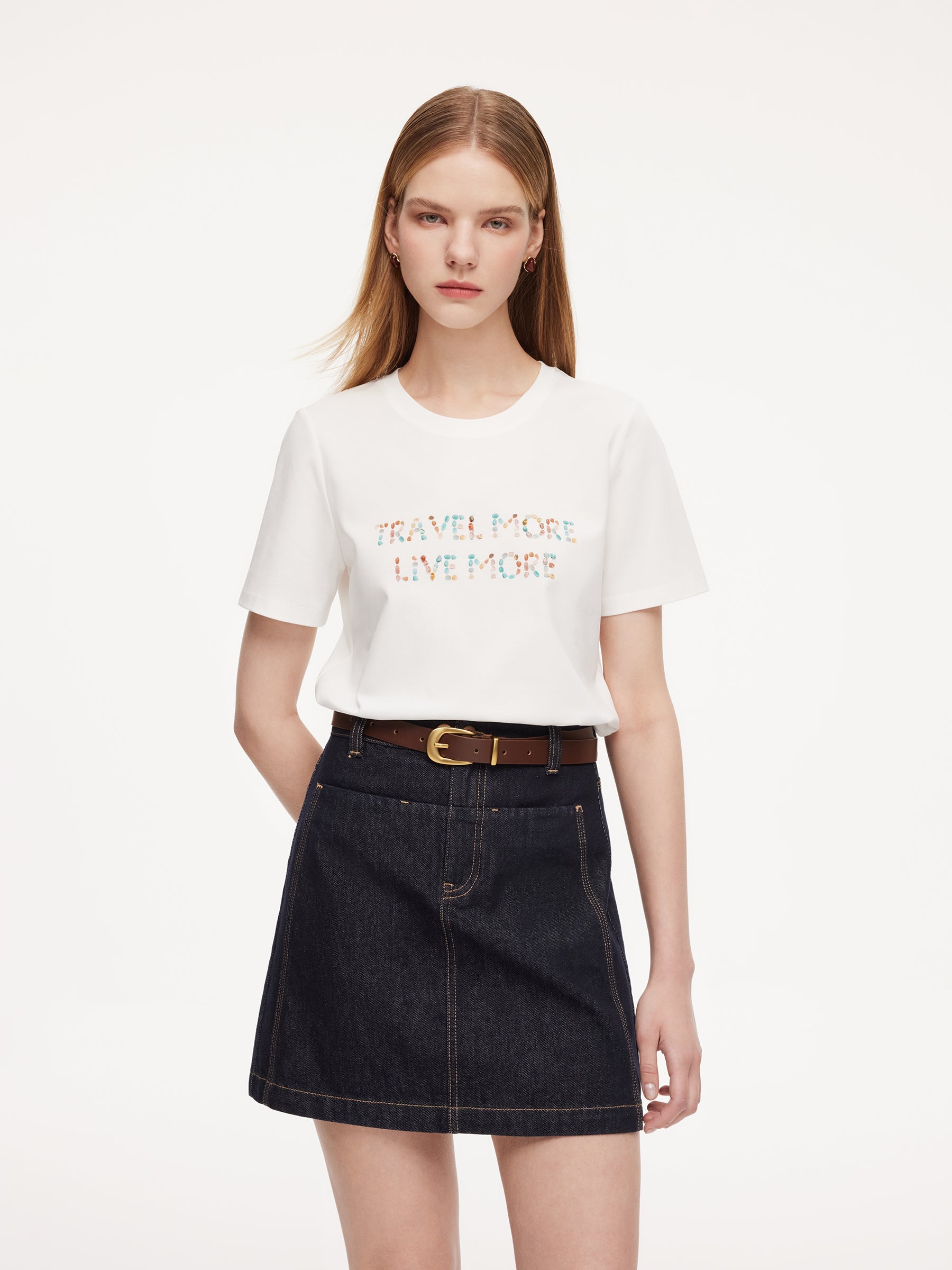 Cotton Beaded LOVE Tee