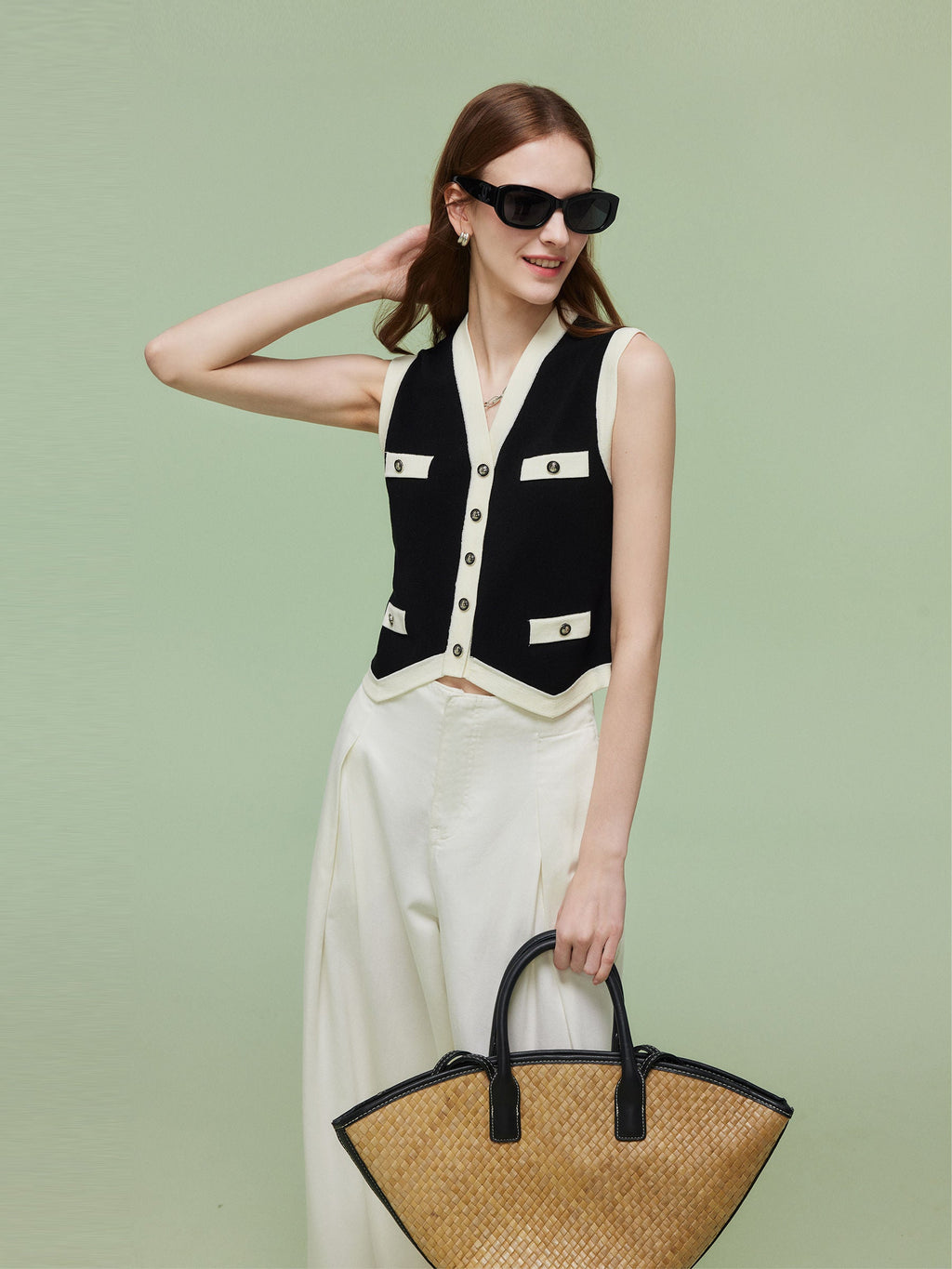 Tencel Micro-Elastic Knit Vest