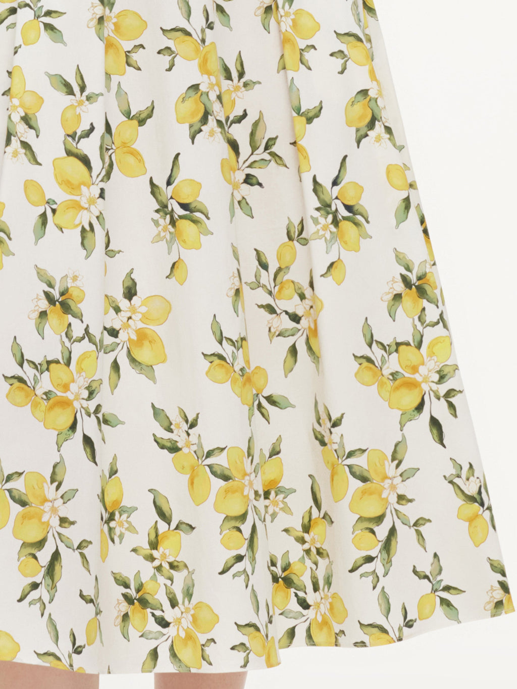 Lemon Print A-Line Skirt