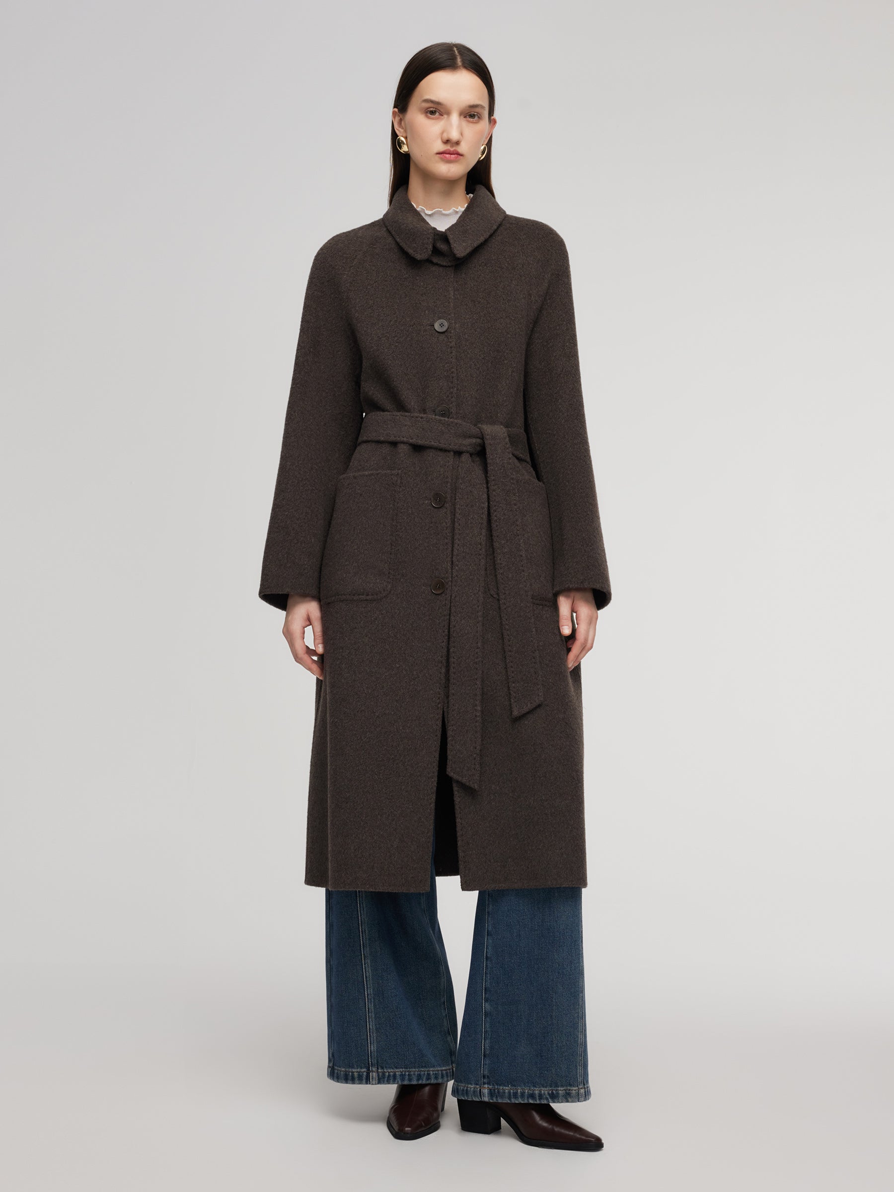 Camel-Wool Double-Faced Coat