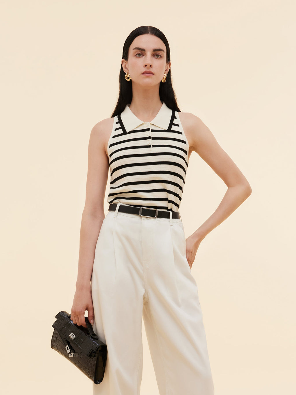 Tencel Stripe Knit Tank