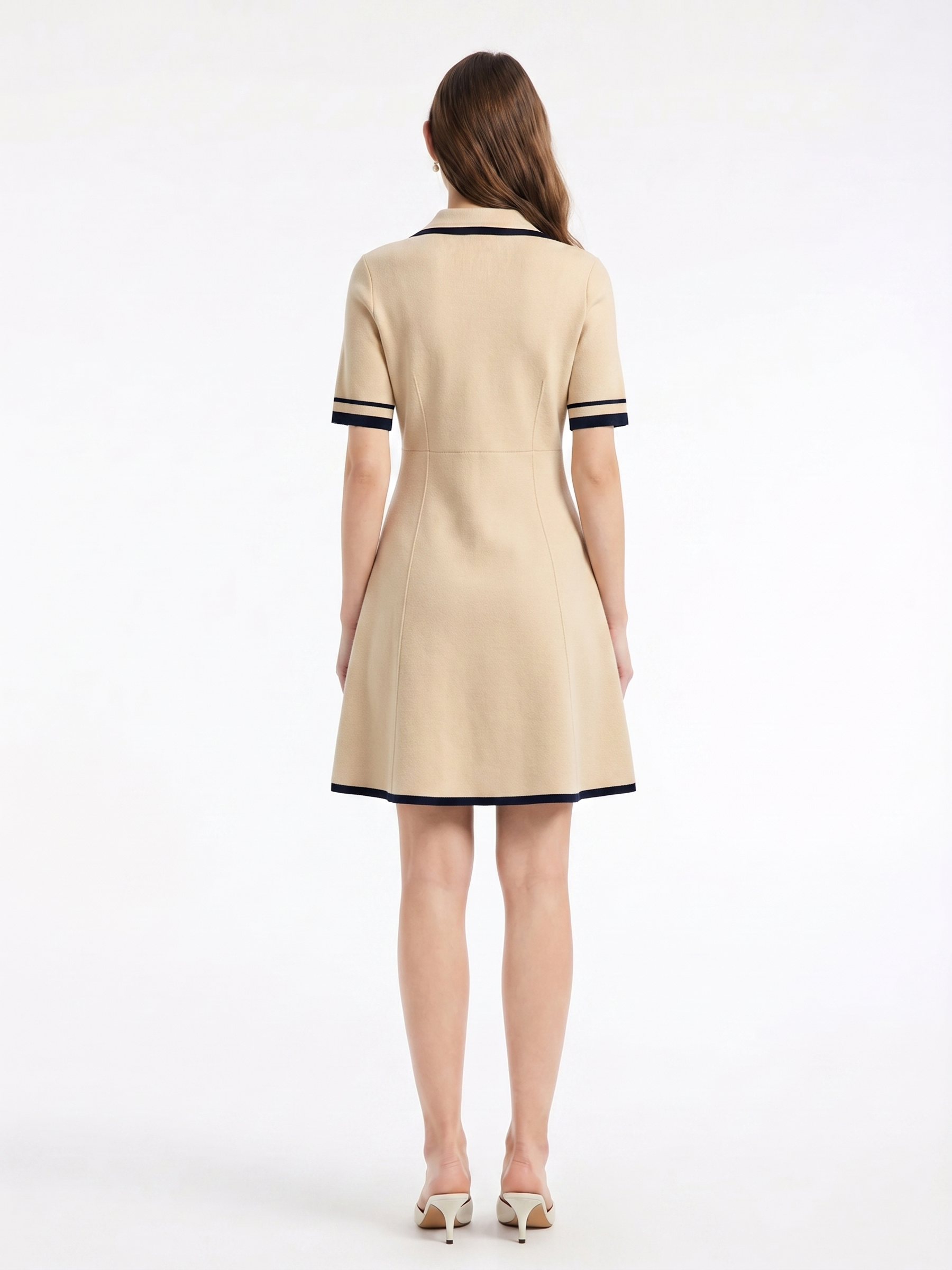 Tencel Lapel Knit Dress