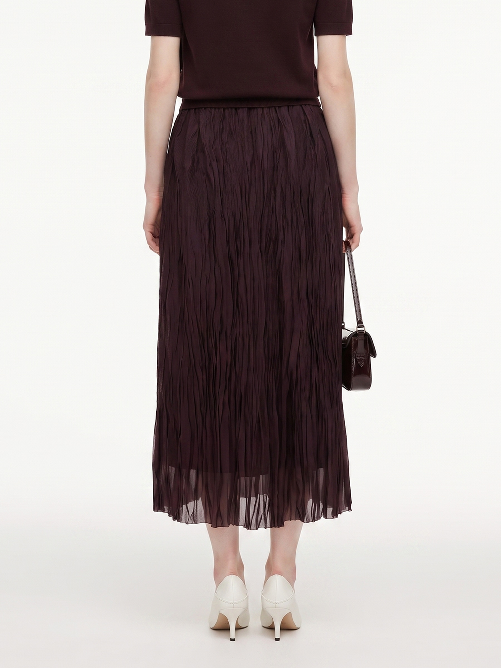 Tiered Crinkle Mesh Skirt
