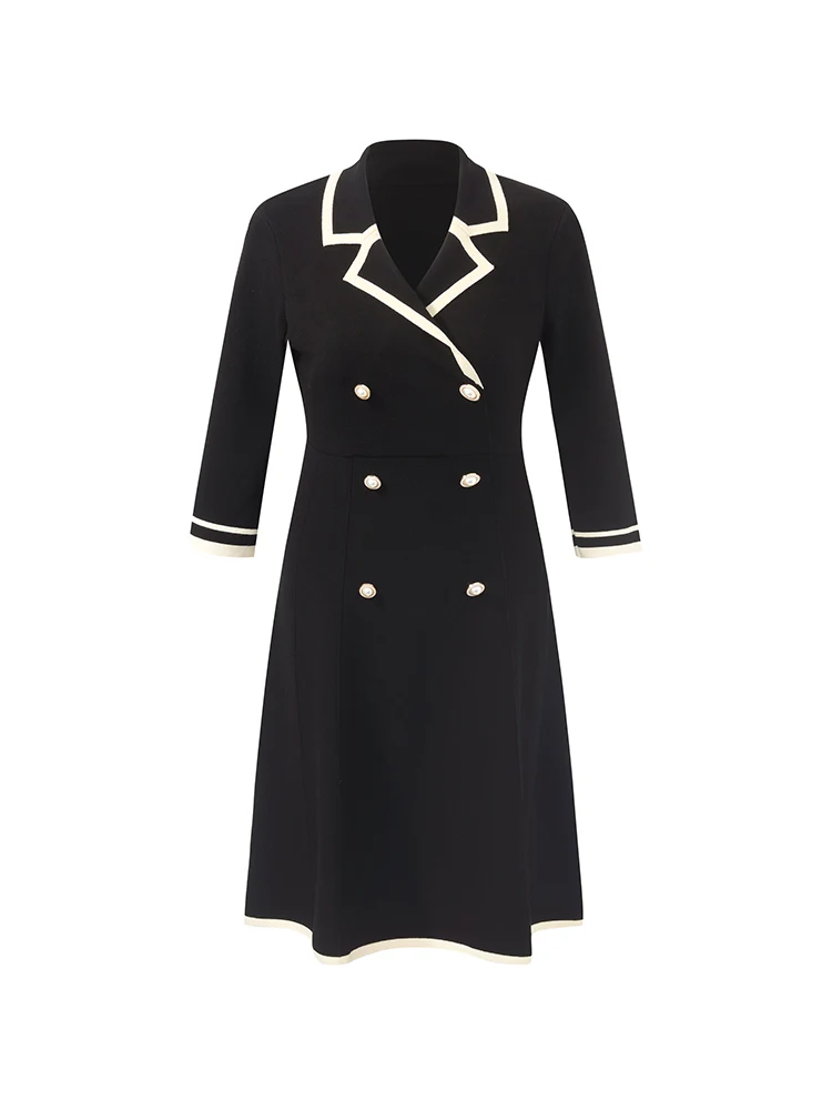Tencel Blend Double-Breasted Mini Dress