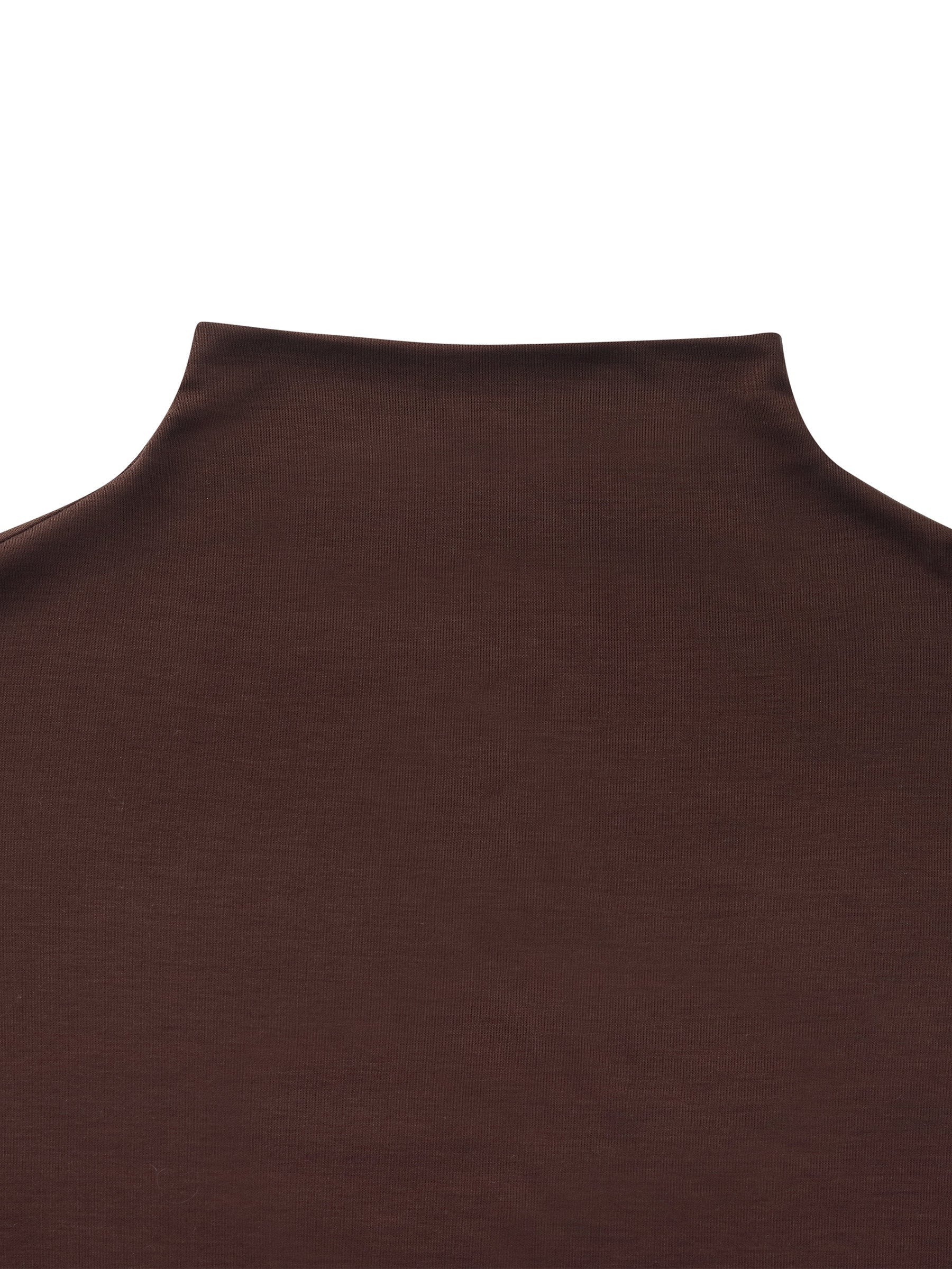 Tencel Mock Neck Ruched Top