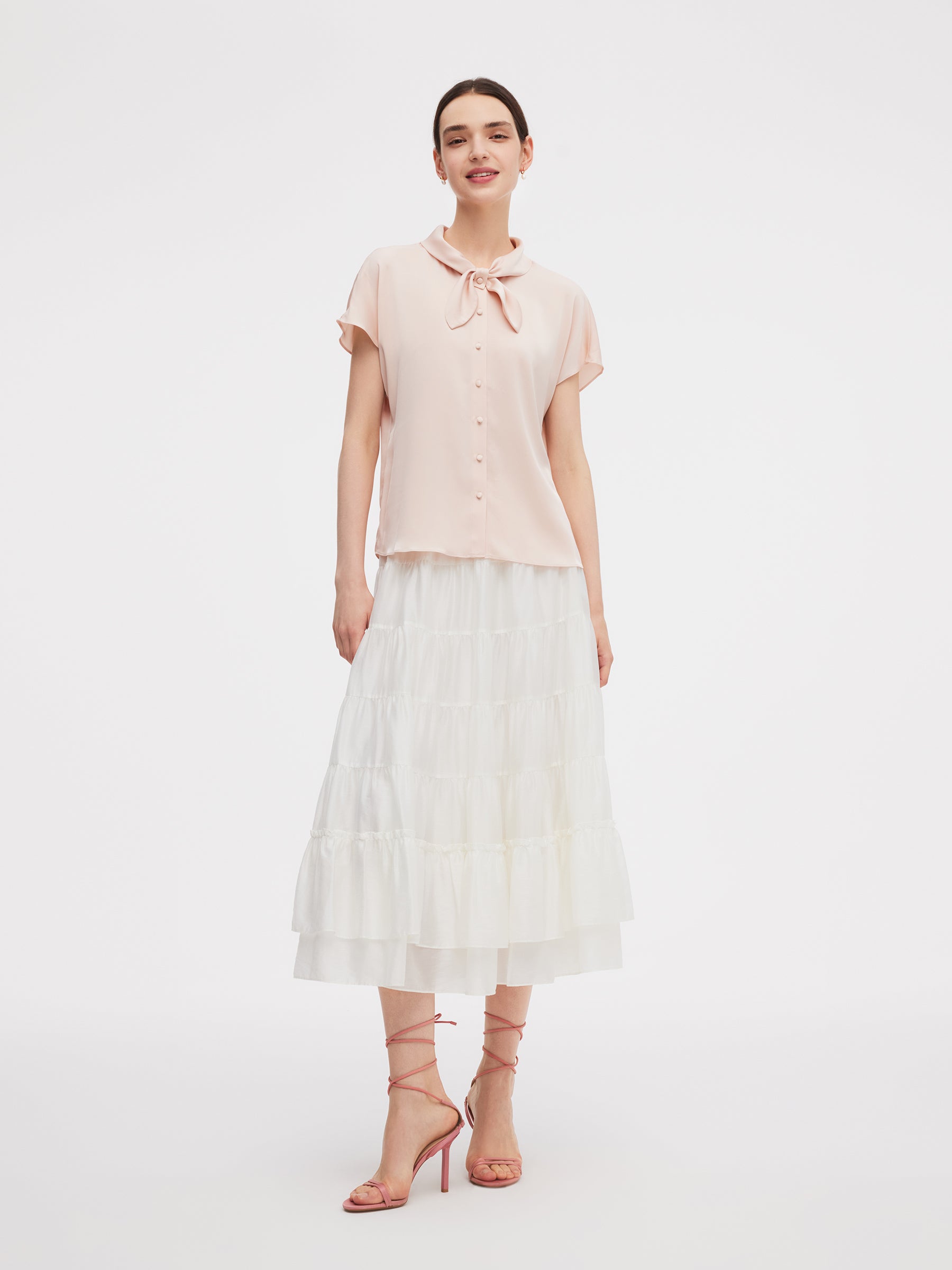 French Bow Tie Neck Shirt
