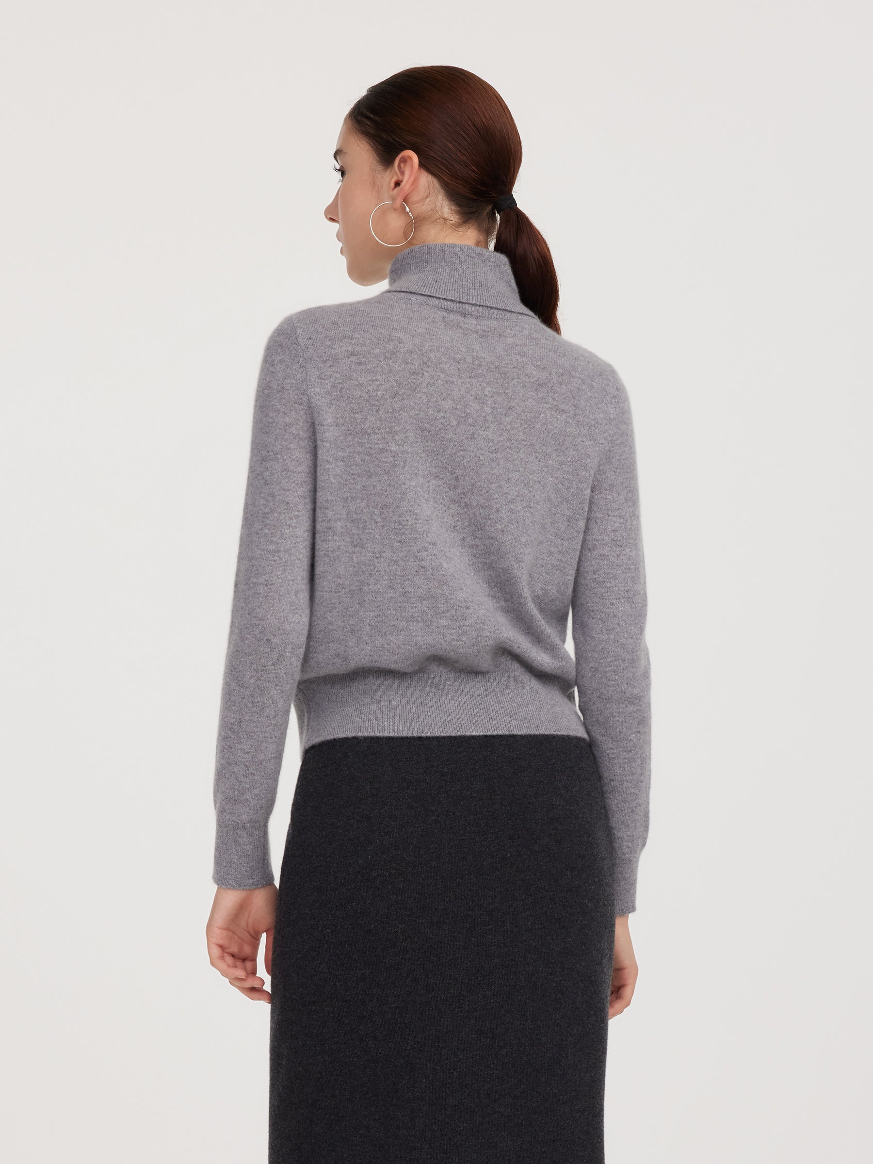 100% Cashmere Folded Collar Cardigan