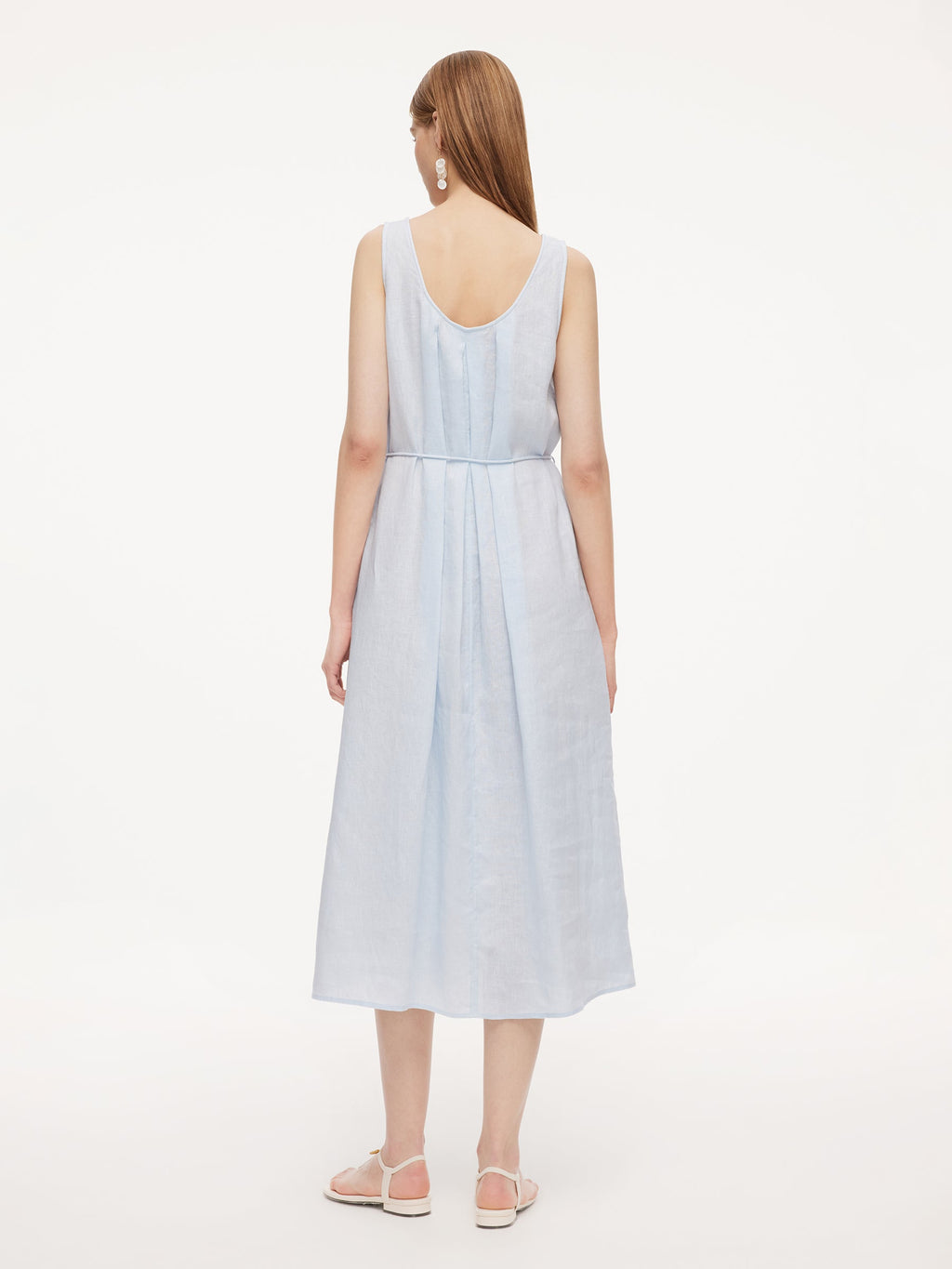 Linen U-Neck Dress