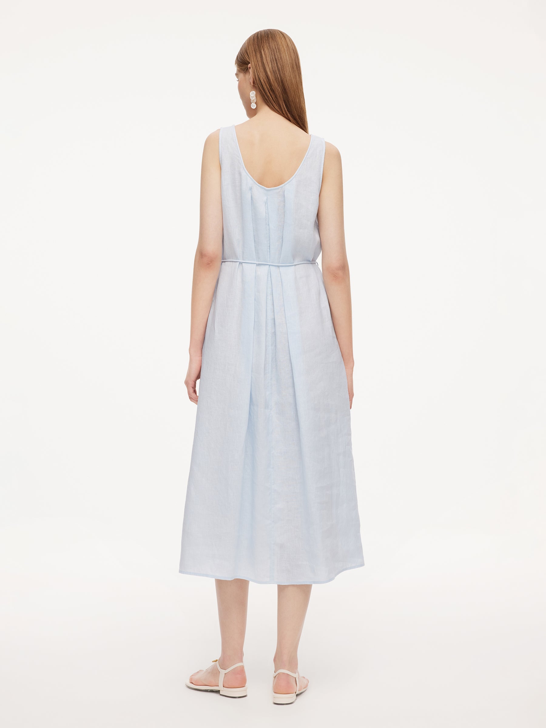 Linen U-Neck Dress