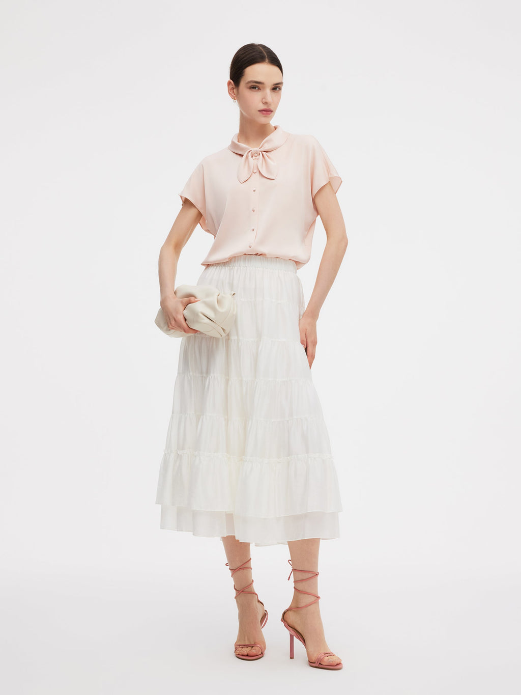 French Bow Tie Neck Shirt