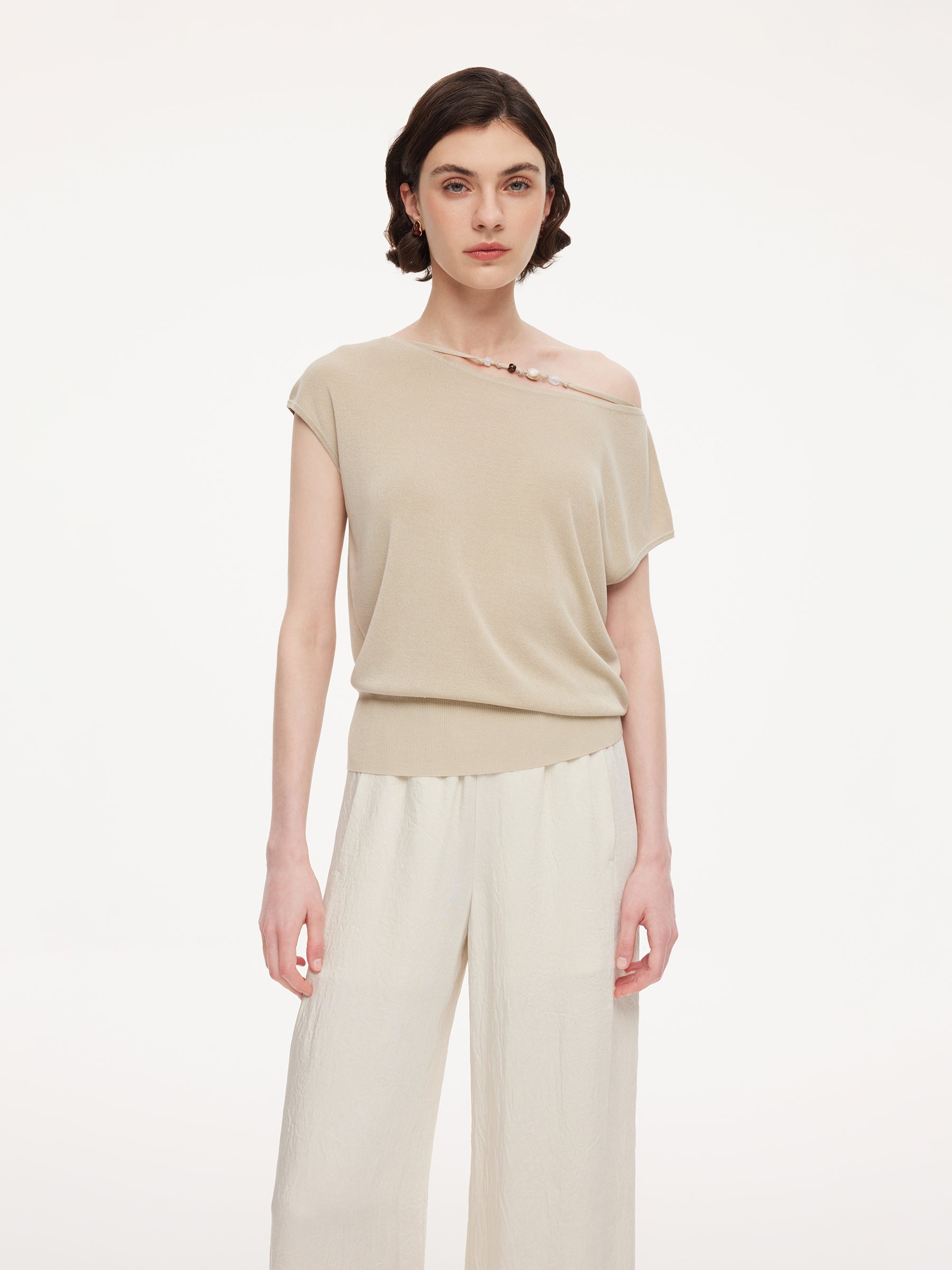 Tencel-Mulberry Silk Knit Top