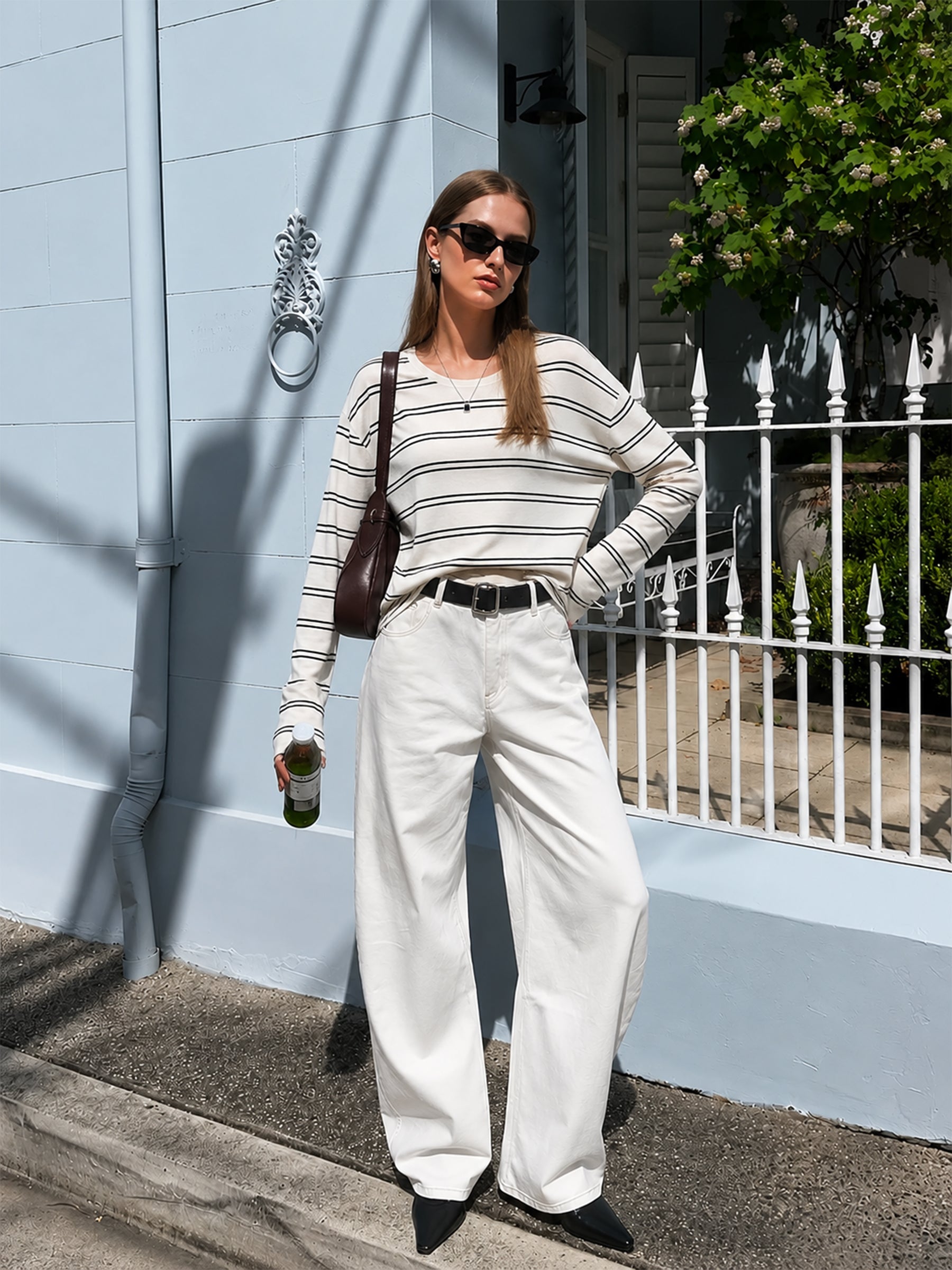 Lyocell-Silk Stripe Knit