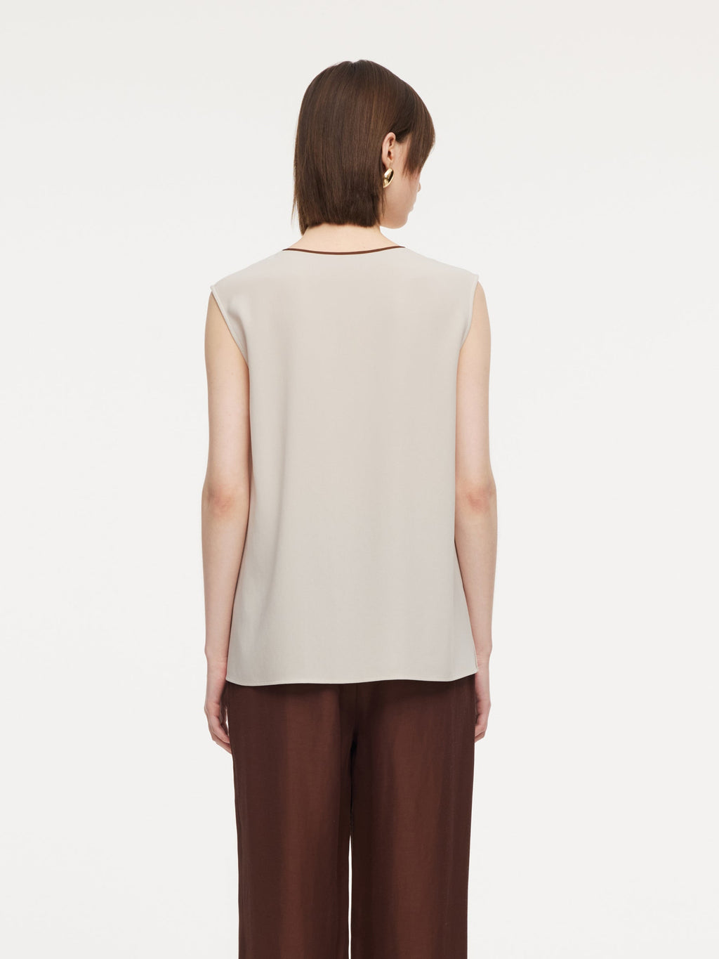 Acetate Blend Tie-Front Tank