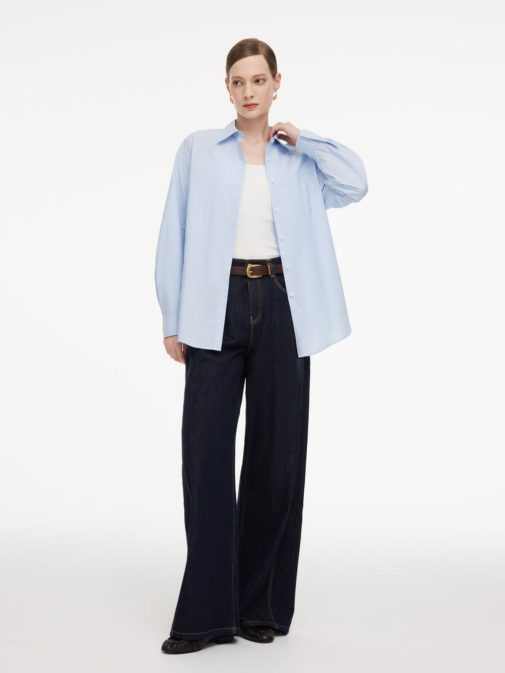 Oversized Letter Embroidered Shirt