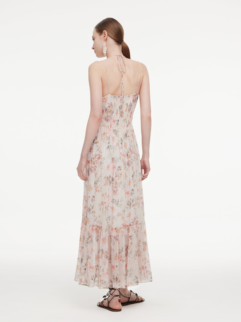 Mulberry Silk Watercolor Print Dress