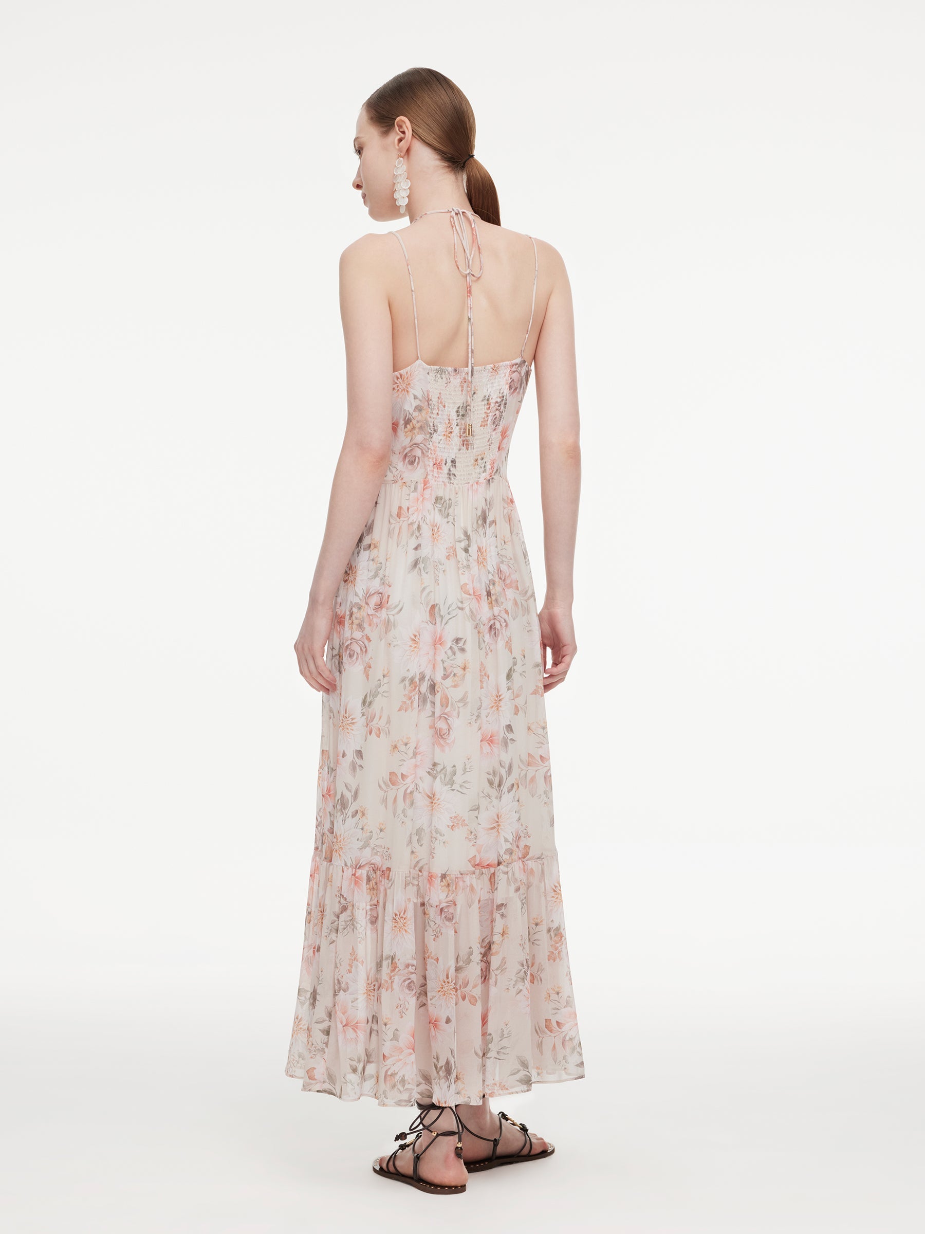 Mulberry Silk Watercolor Print Dress