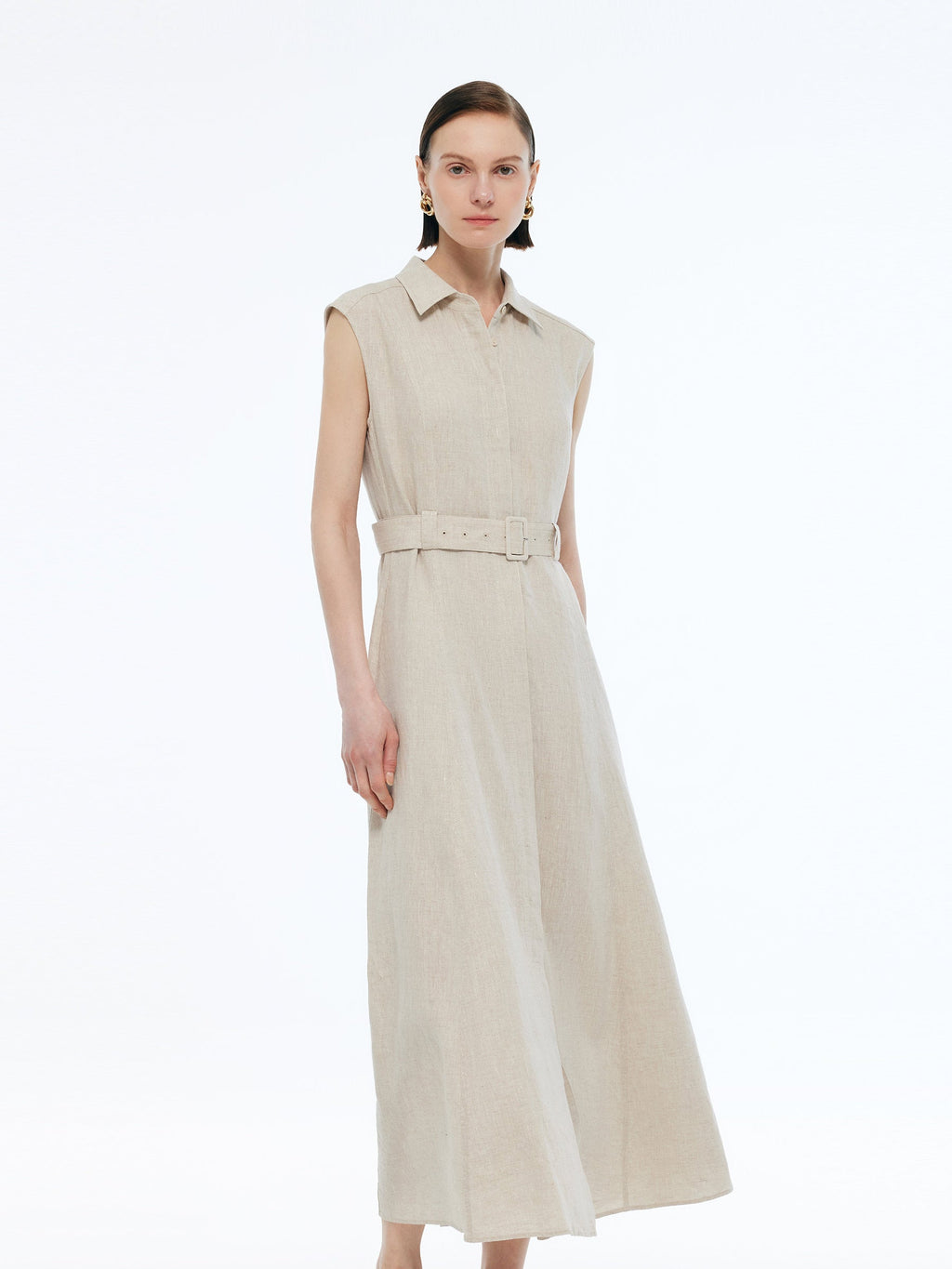 Linen Vest Maxi Dress