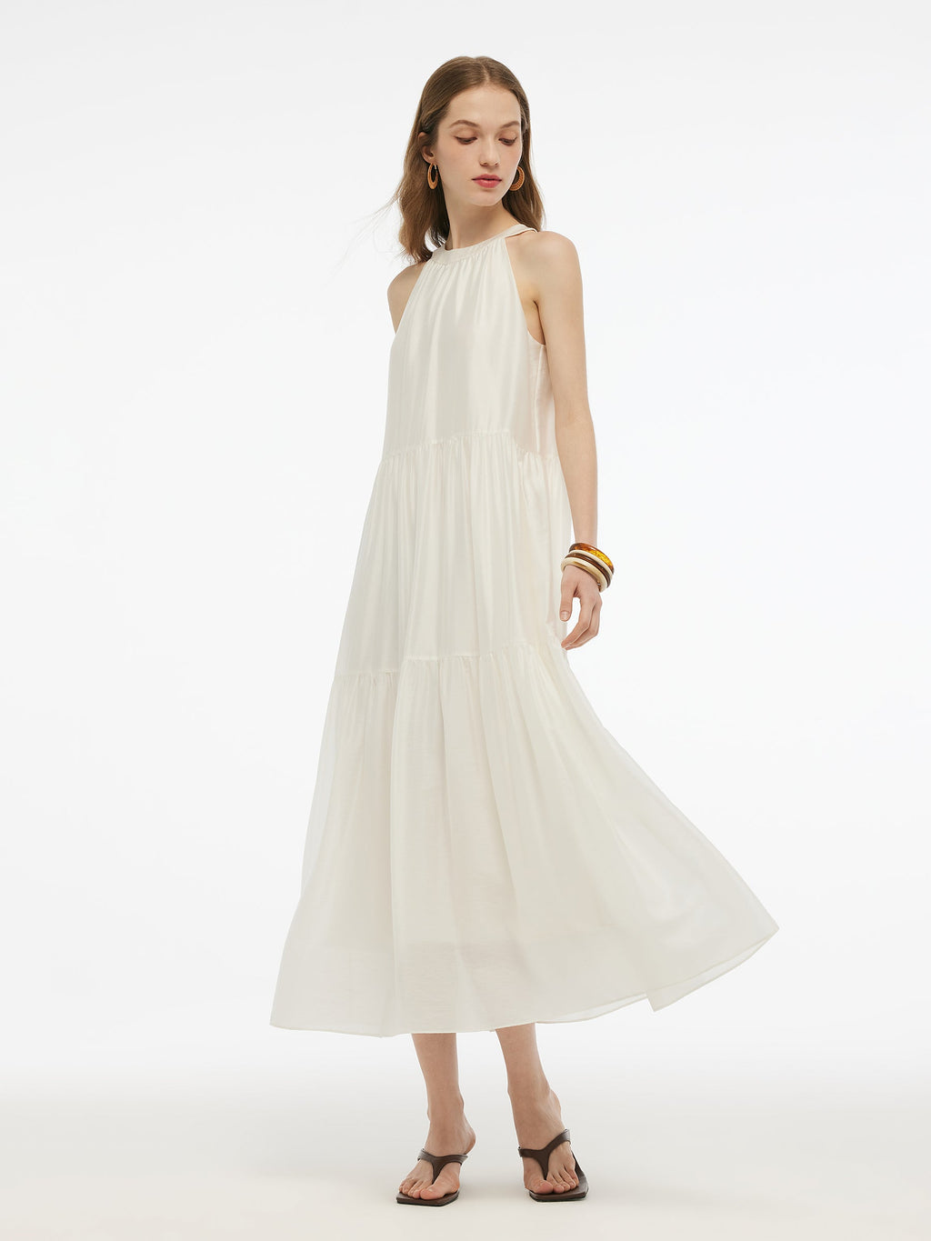 Tencel Halter Romantic Dress
