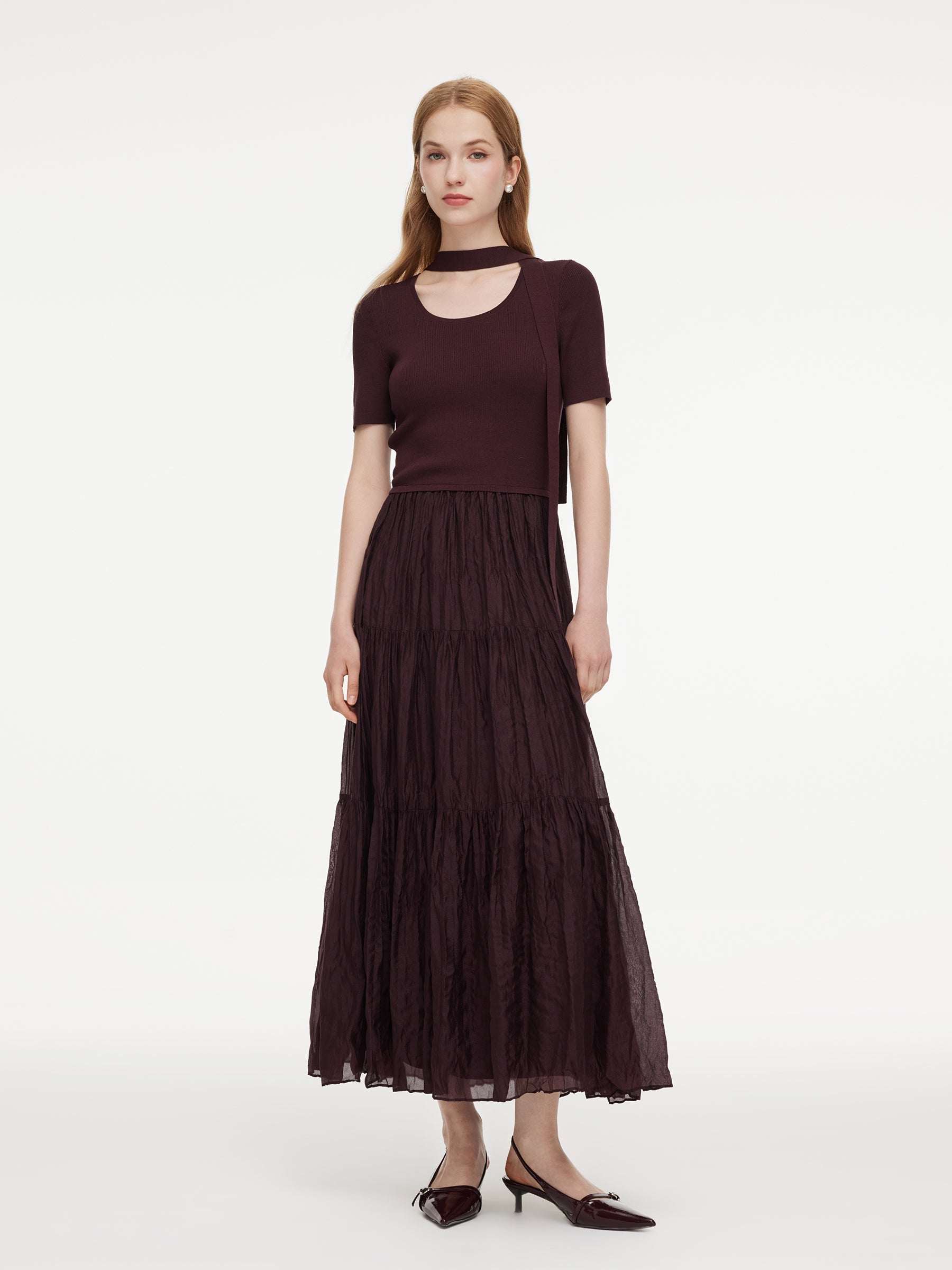 Tencel Tiered Maxi Dress