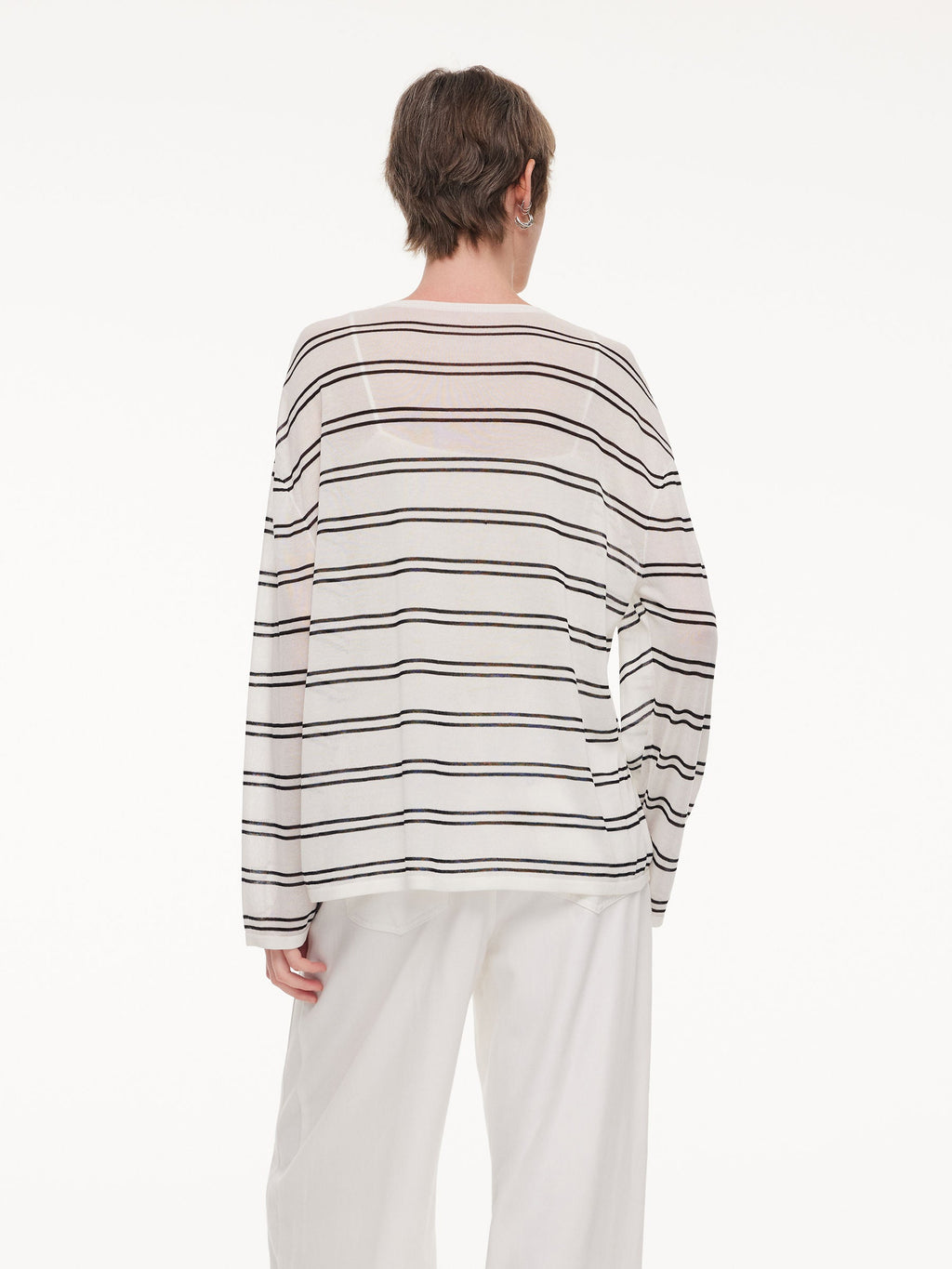 Lyocell-Silk Stripe Knit