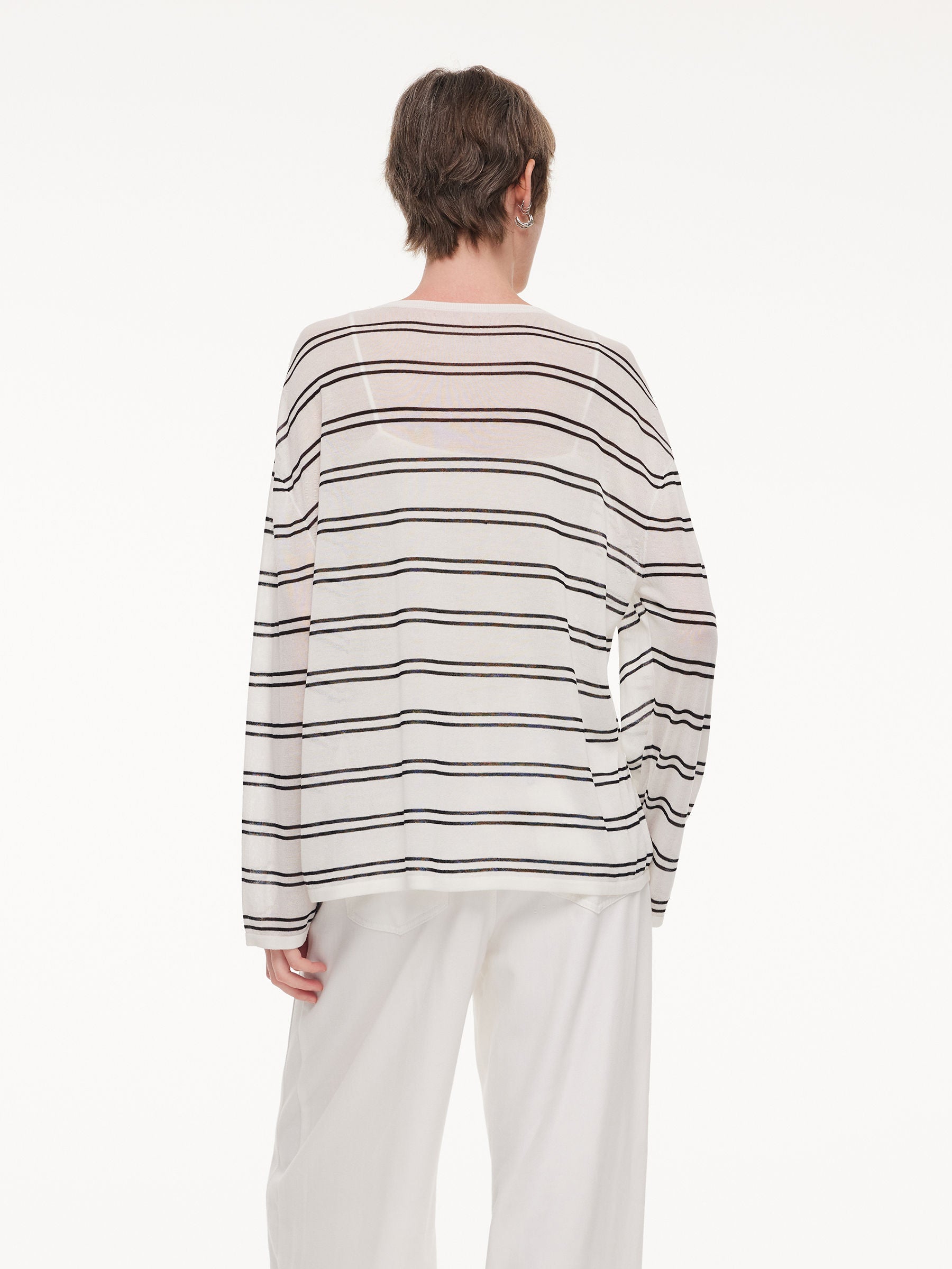 Lyocell-Silk Stripe Knit
