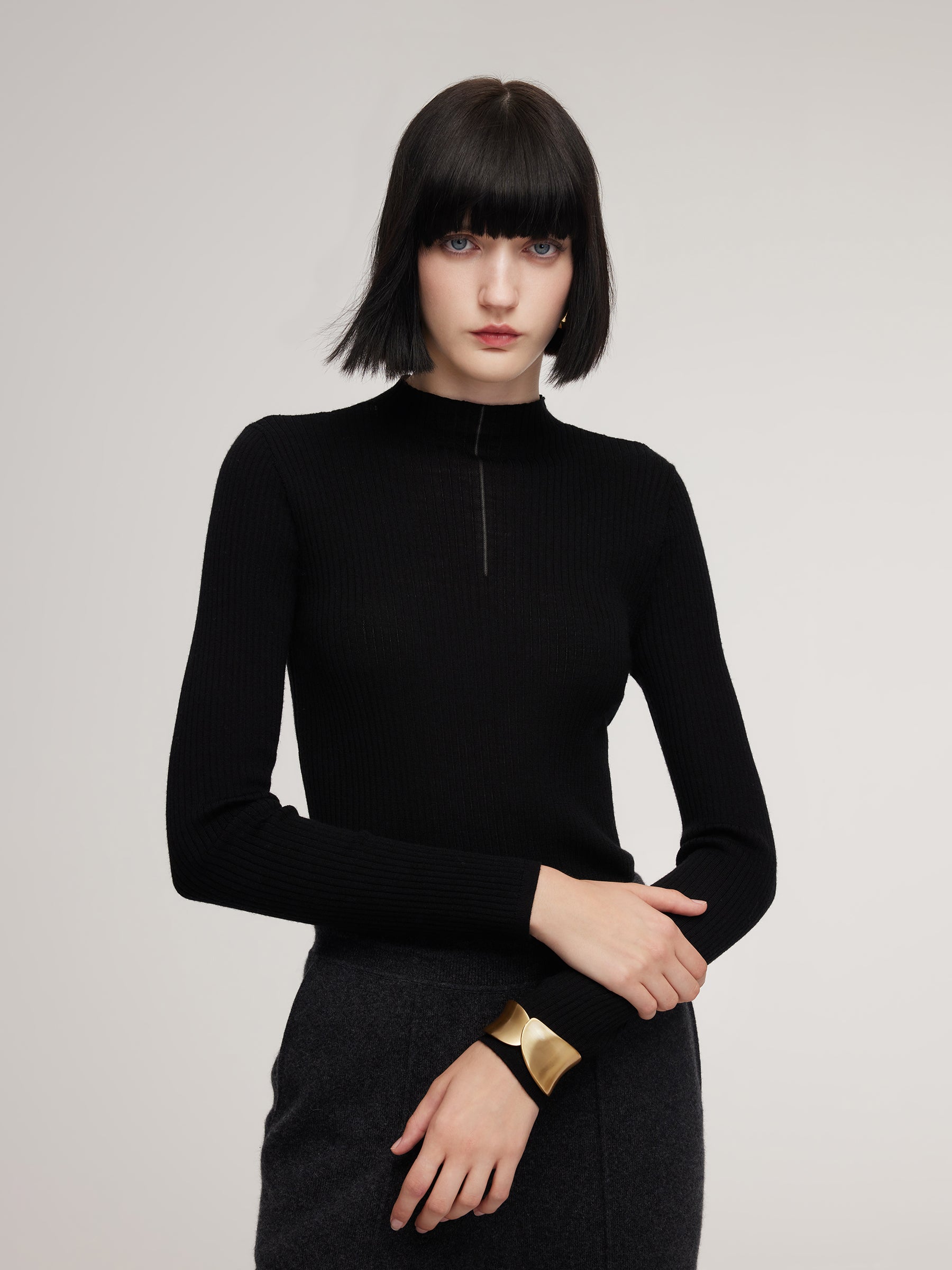 Front Cutout Slim Fit Top