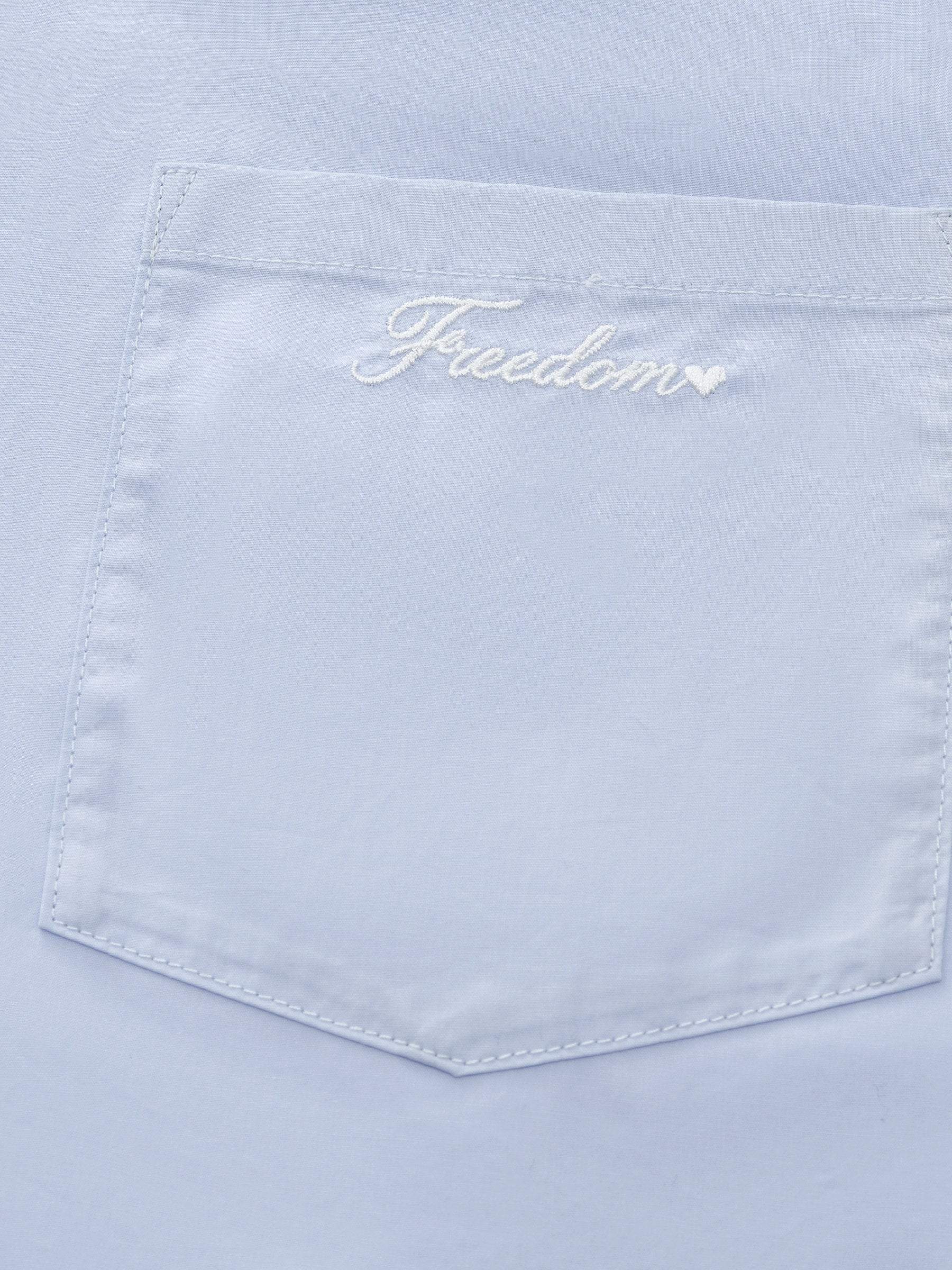 Oversized Letter Embroidered Shirt