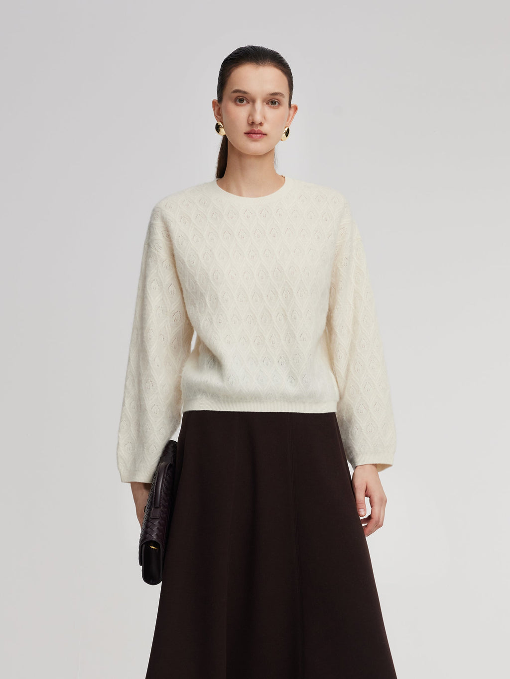 Brushed Wool Cashmere Sweater