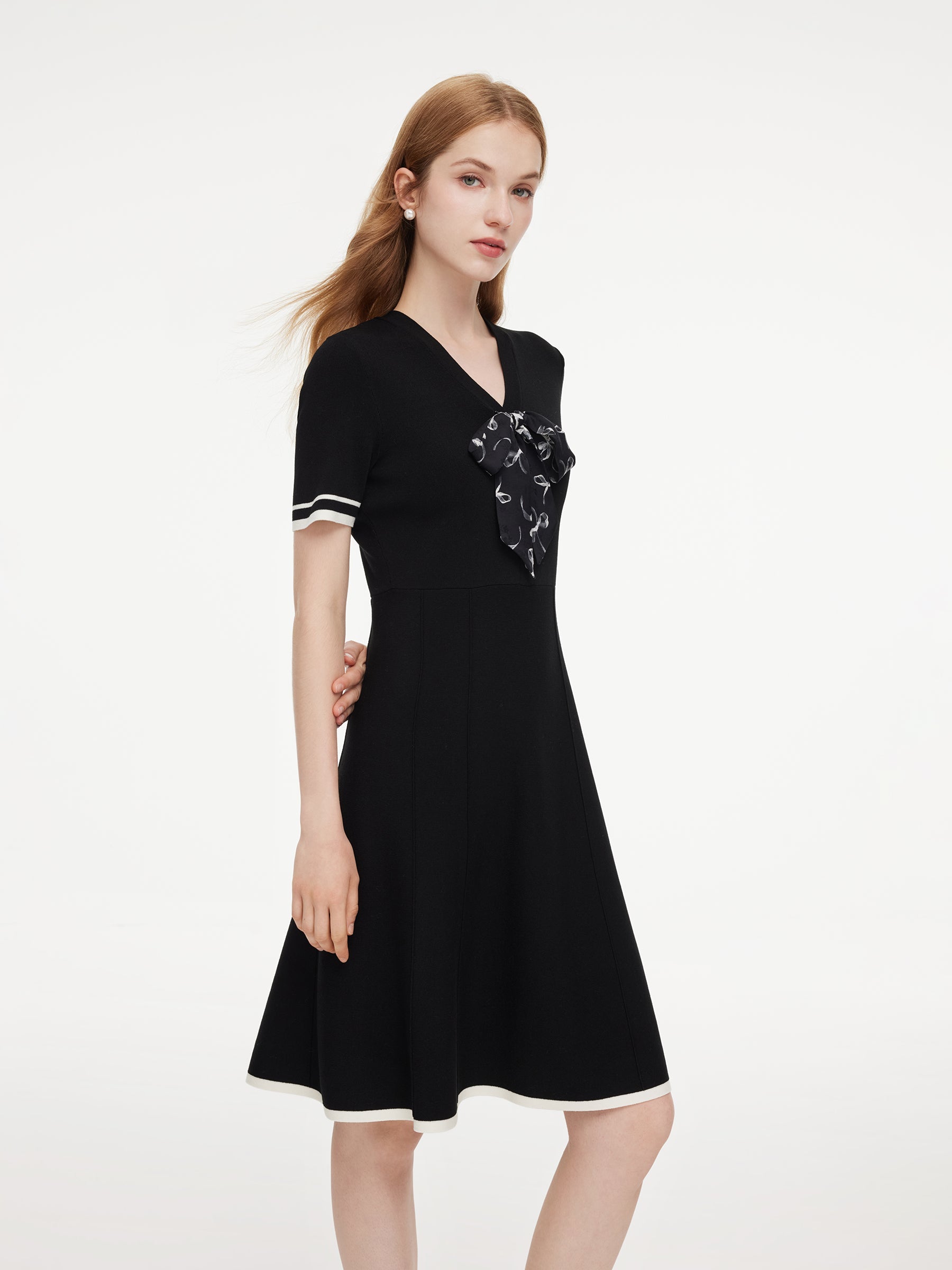 Lyocell High-Waist Midi Dress