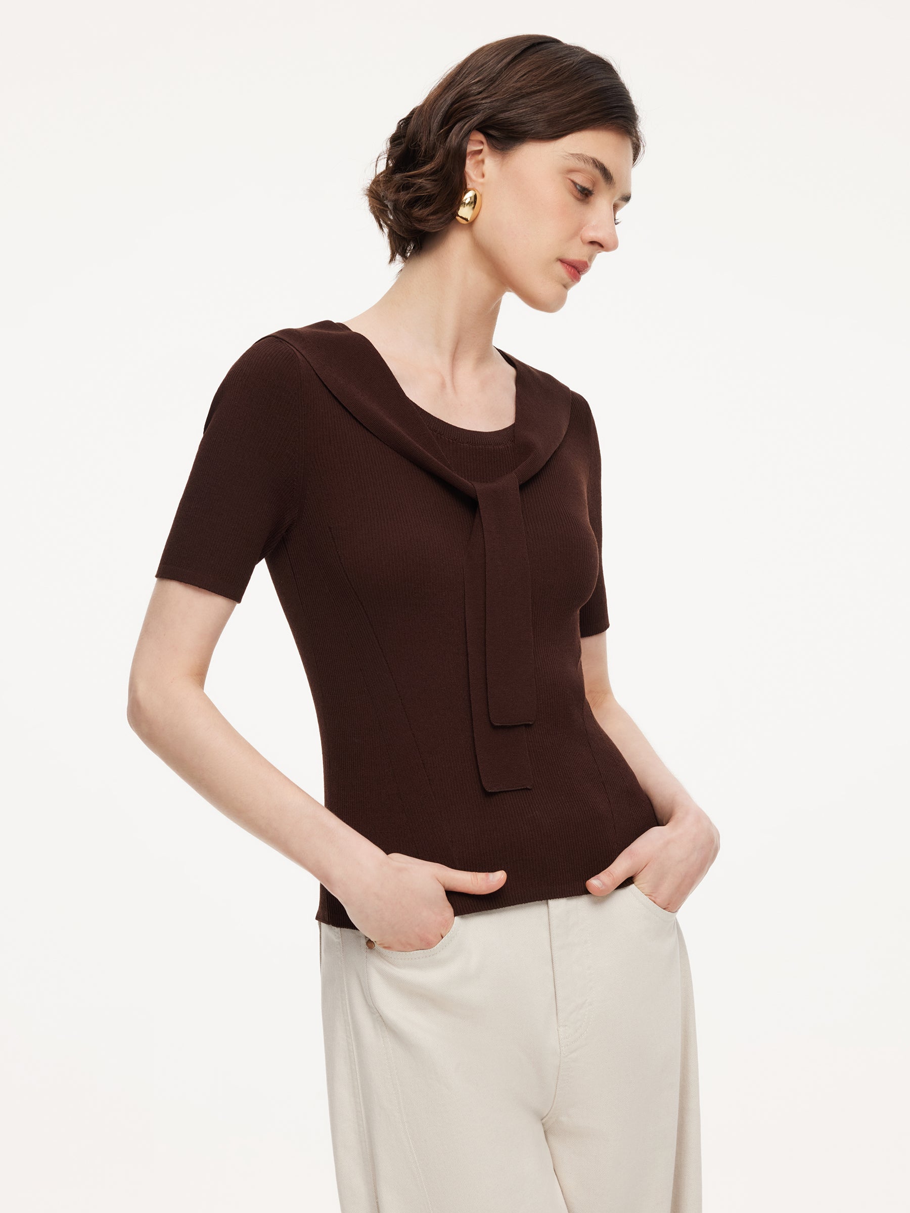 Lyocell Detachable Sailor Collar