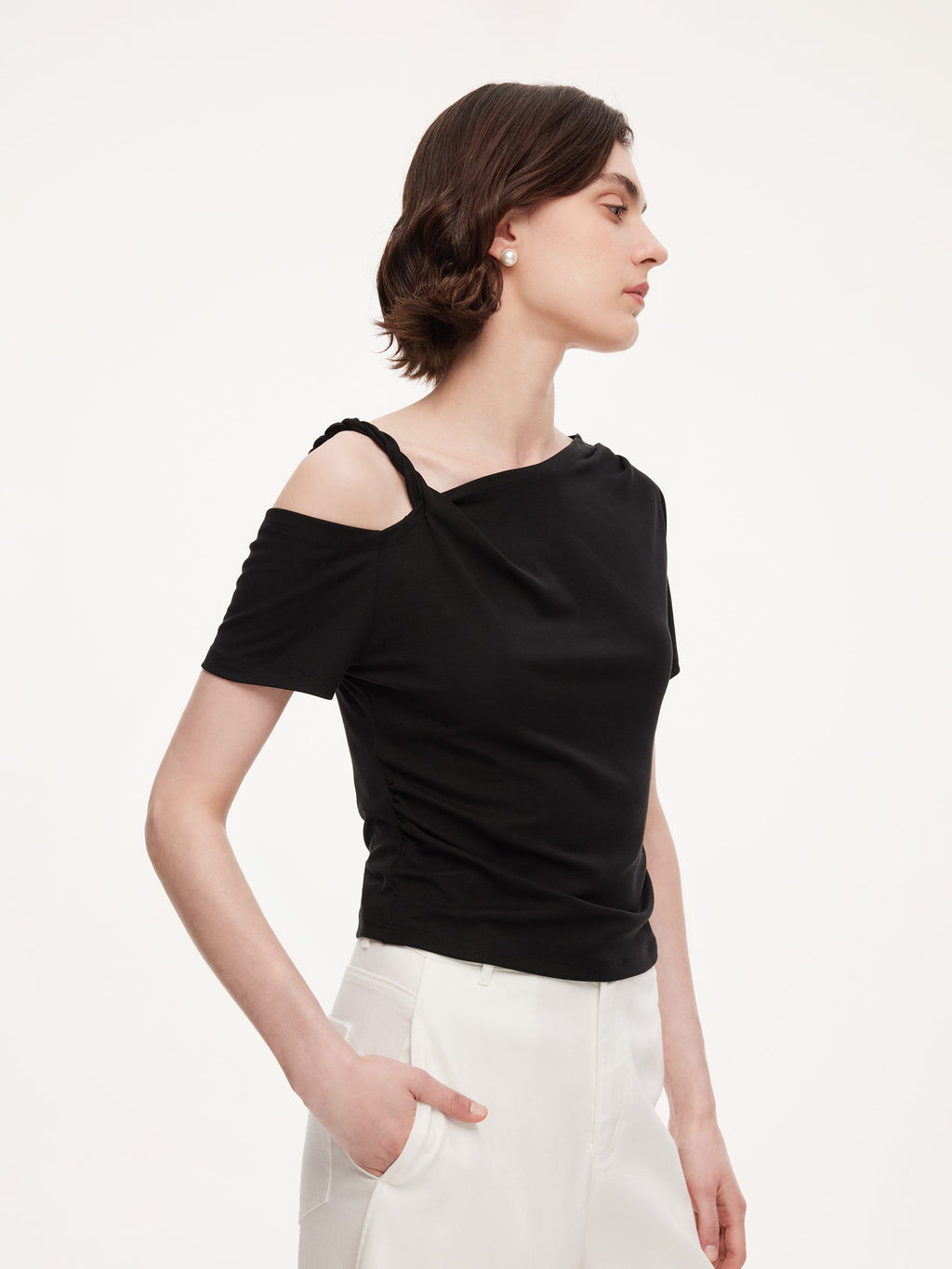 Side-Ruching Slimming Knit